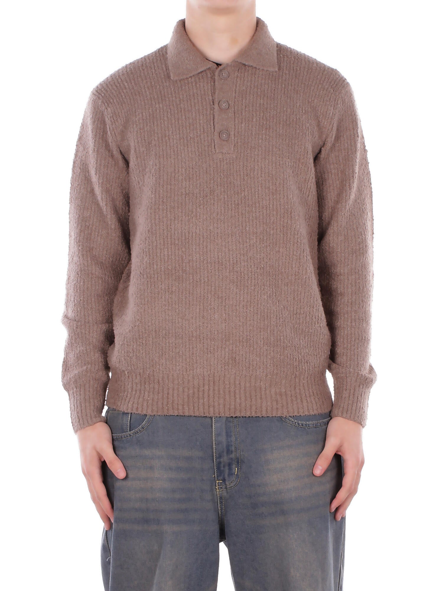 ONLY & SONS Uomo Polo 22033324 WALNUT Onsdale life rlx ls polo knit Walnut