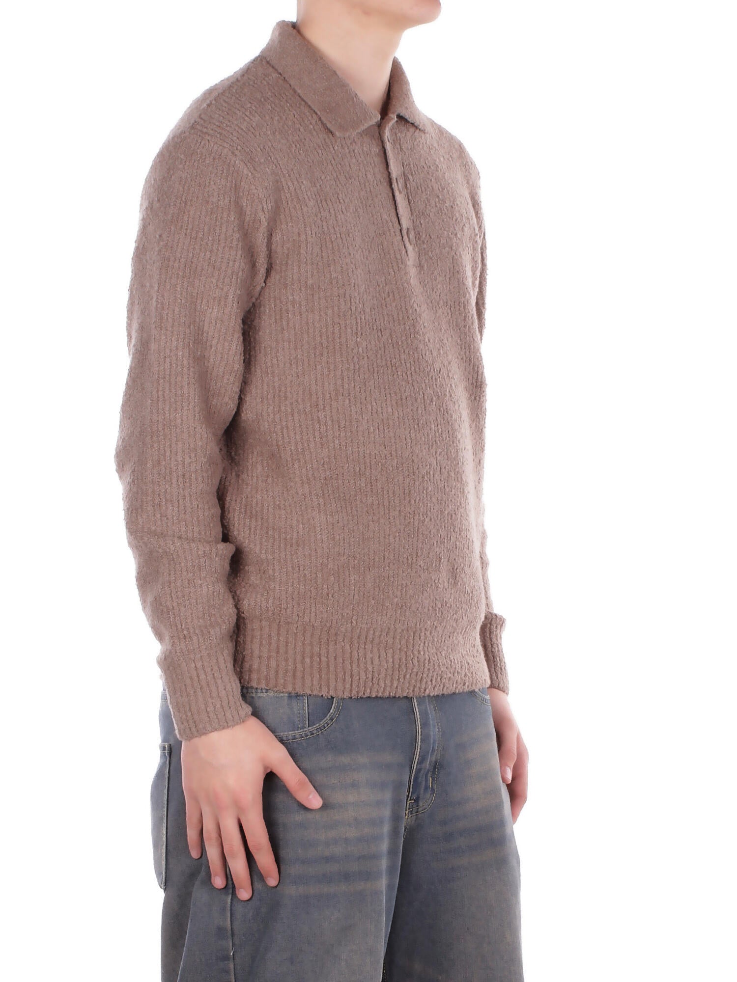 ONLY & SONS Uomo Polo 22033324 WALNUT Onsdale life rlx ls polo knit Walnut