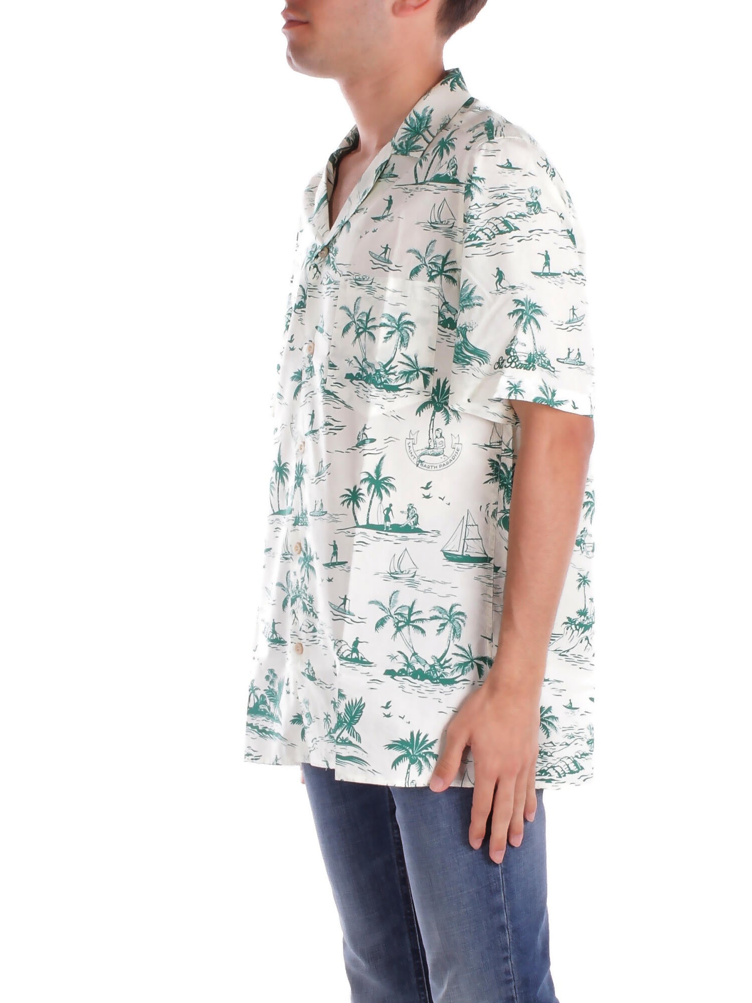 MC2 SAINT BARTH Uomo Camicia KALE001 01932H 10 Kalea cotton surfer paradise Fantasia