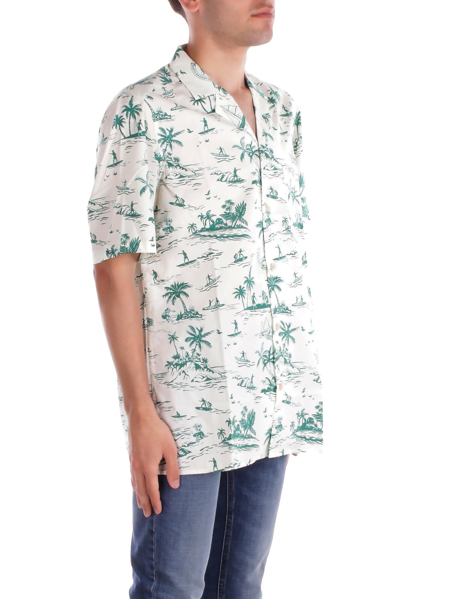 MC2 SAINT BARTH Uomo Camicia KALE001 01932H 10 Kalea cotton surfer paradise Fantasia