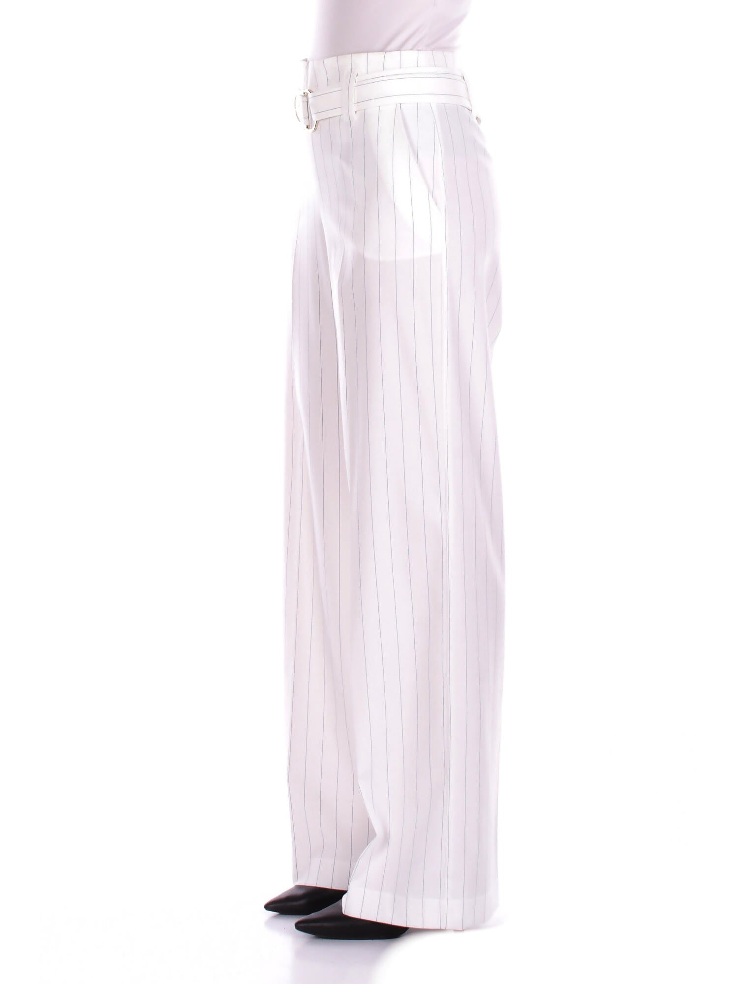LIU JO Donna Pantalone CA5236T1969 MM26E Pantalone vita alta White bluette