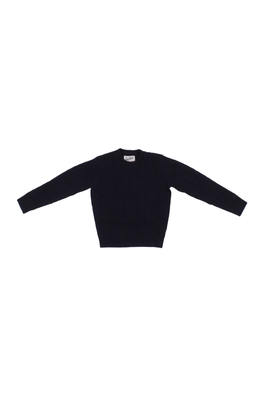 MC2 SAINT BARTH Bambino Maglia NIX0002 00063I 62# Nixon braid wool Blu