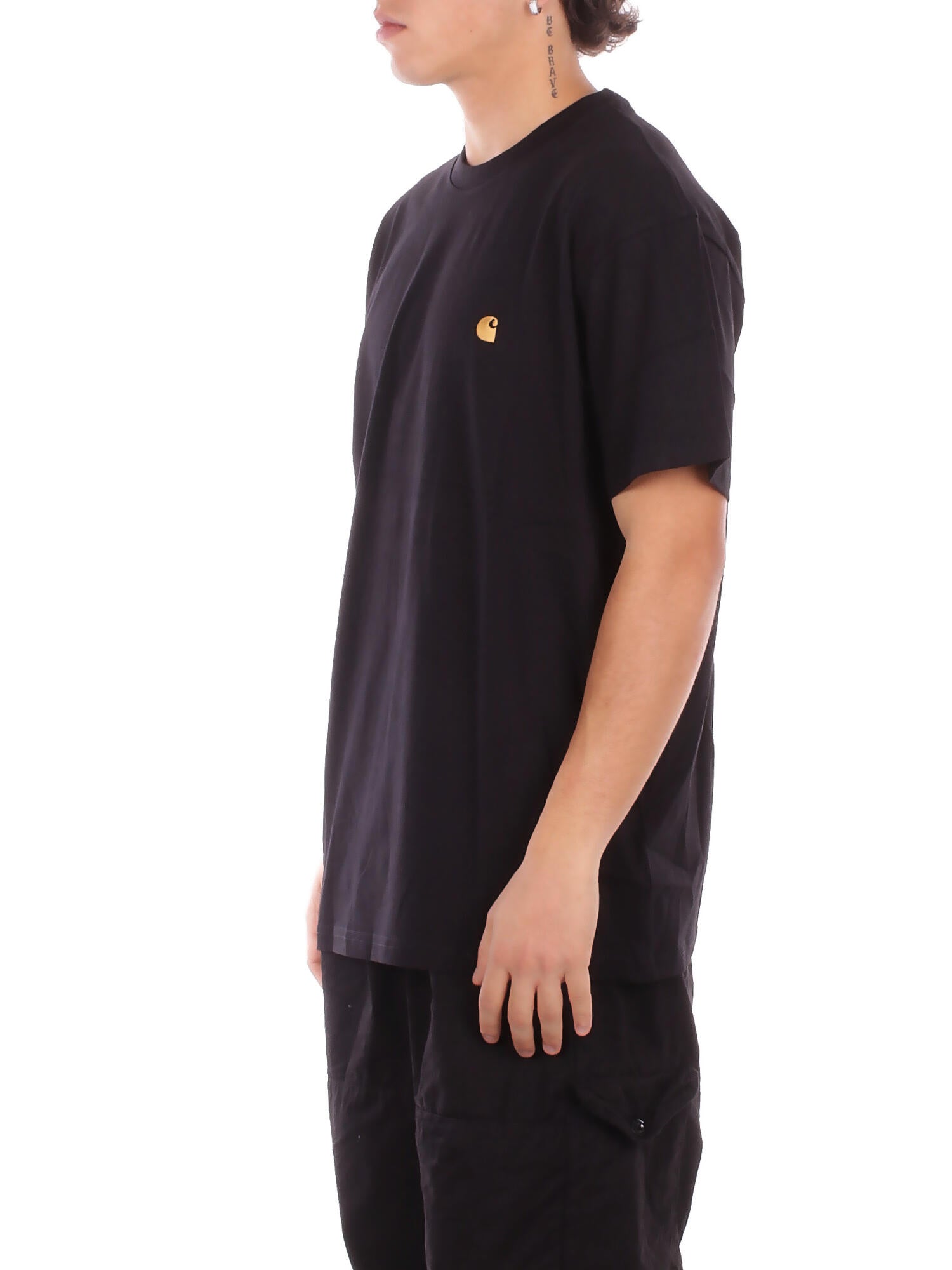 CARHARTT WIP Uomo T-shirt I026391 00FXX S\s chase t-shirt Black gold