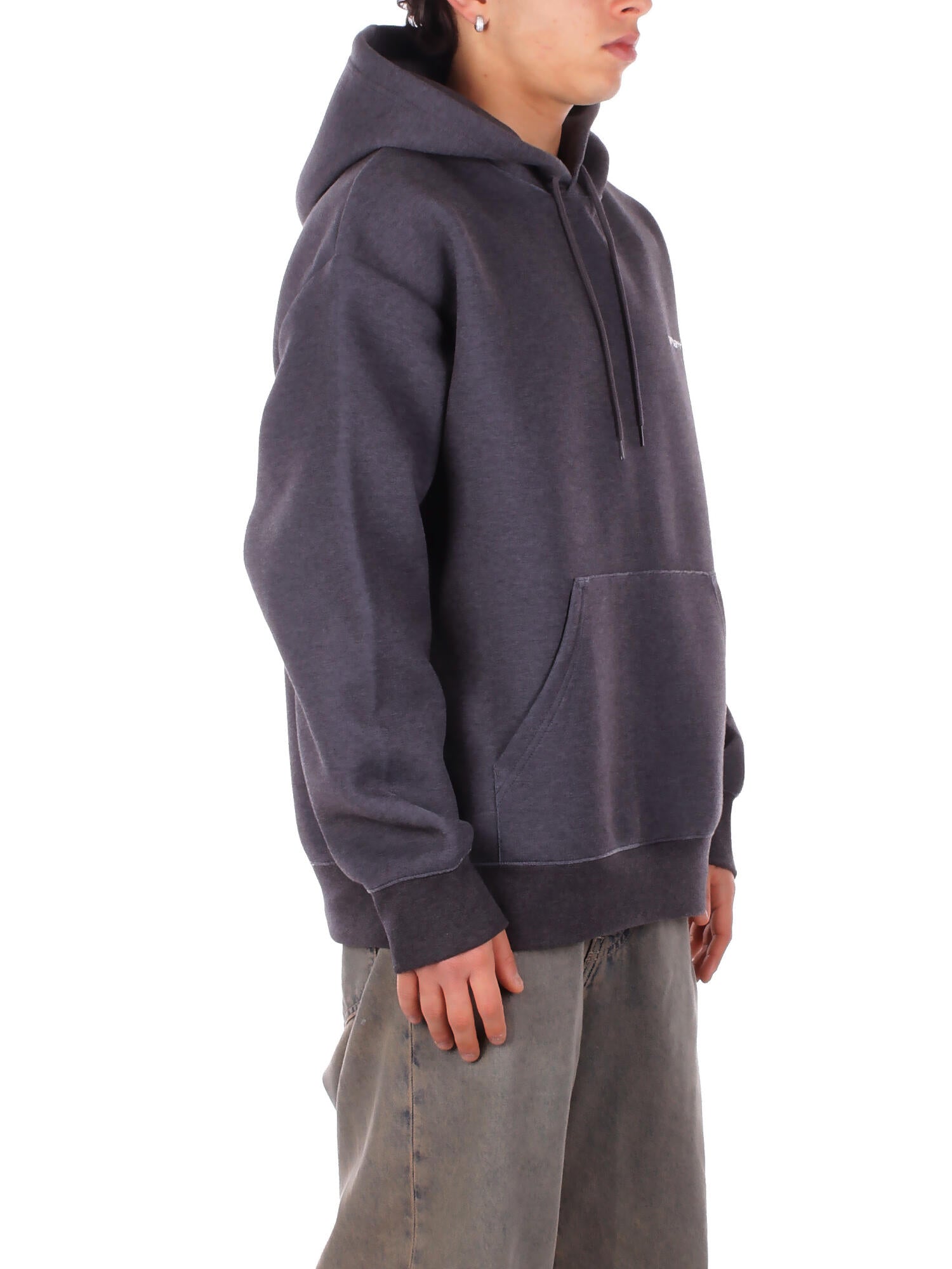 CARHARTT WIP Uomo Felpa I036055 0D2XX Hooded alda sweatshirt Black white