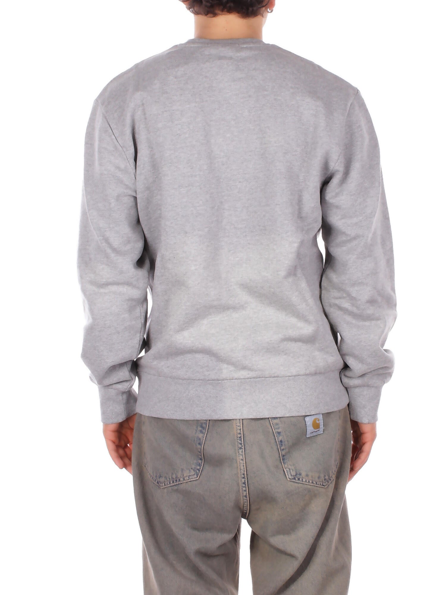 CARHARTT WIP Uomo Felpa I034496 00DXX Script embroidered sweat Grey