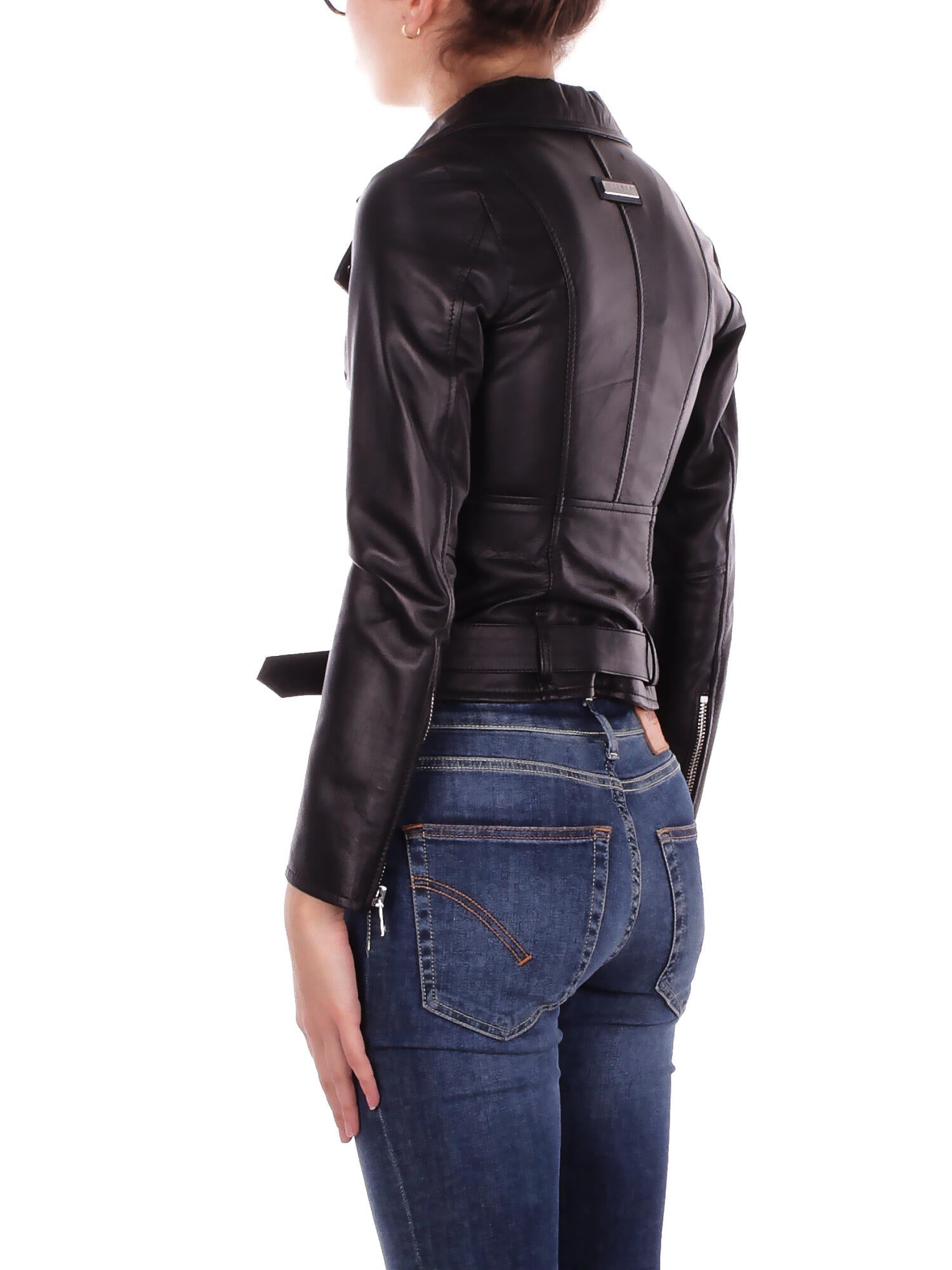 JOHN RICHMOND Donna Giubbotto UWA25149GB BLACK Real leather jack kendier Black