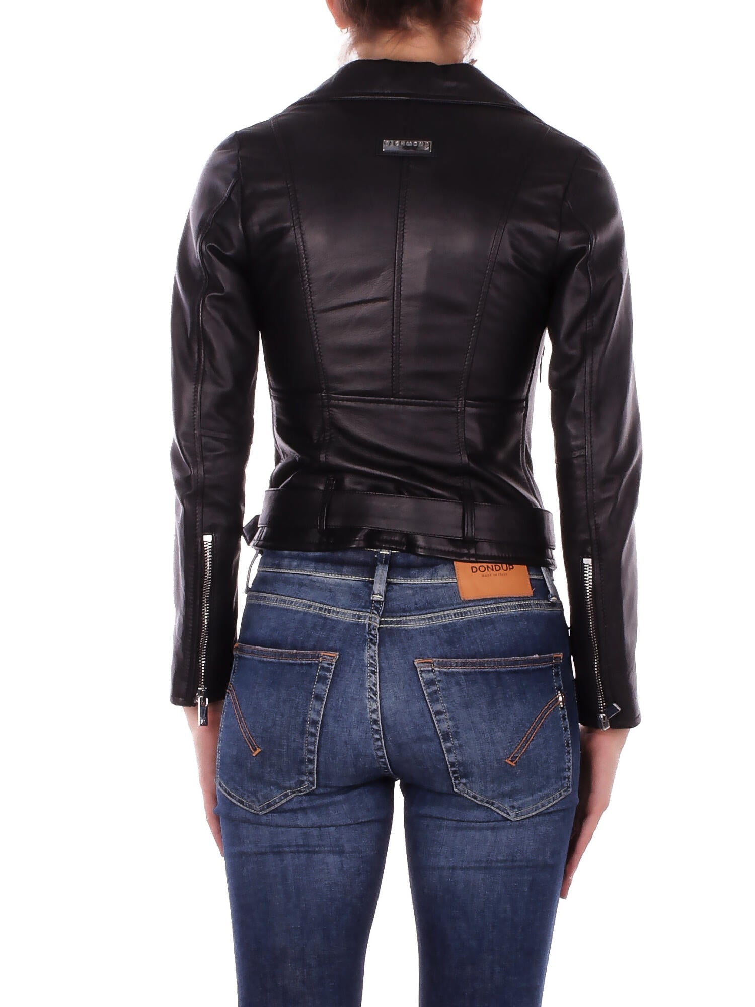 JOHN RICHMOND Donna Giubbotto UWA25149GB BLACK Real leather jack kendier Black