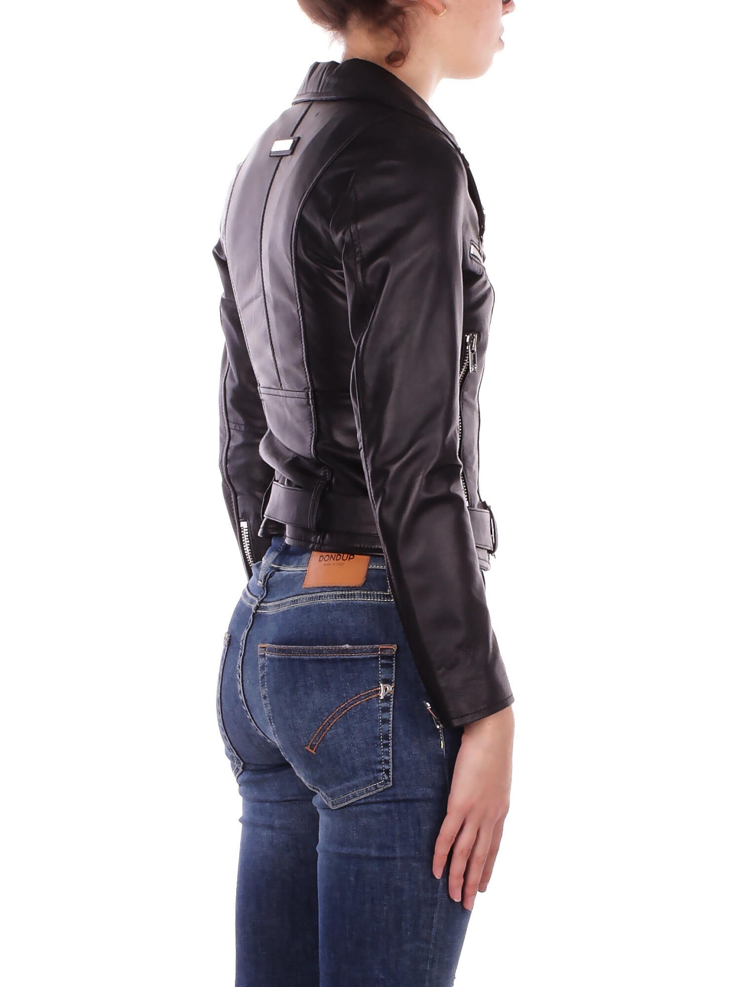 JOHN RICHMOND Donna Giubbotto UWA25149GB BLACK Real leather jack kendier Black