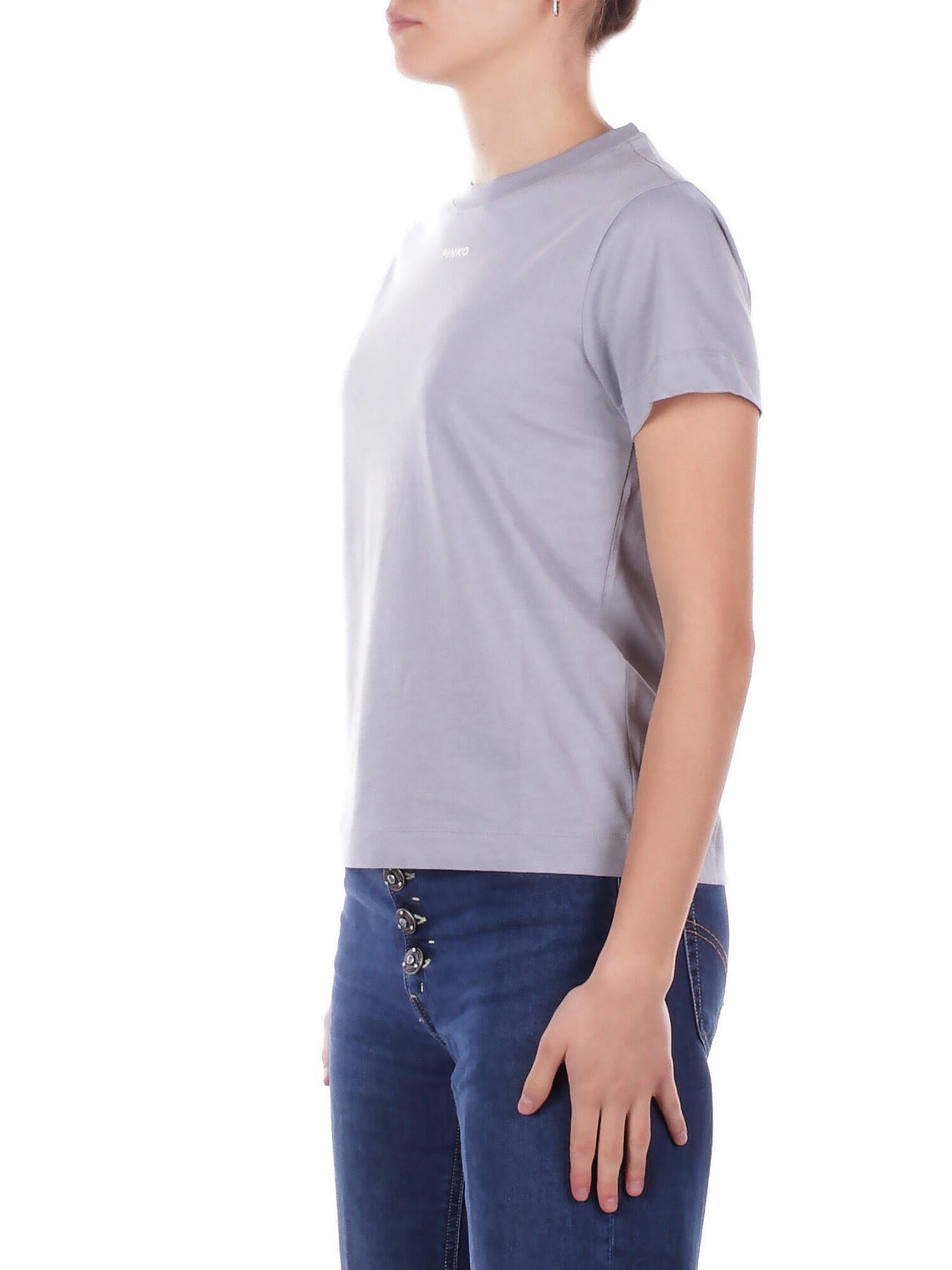 PINKO Donna T-shirt 100373A34F E87 Basico t-shirt jersey logo Polvere