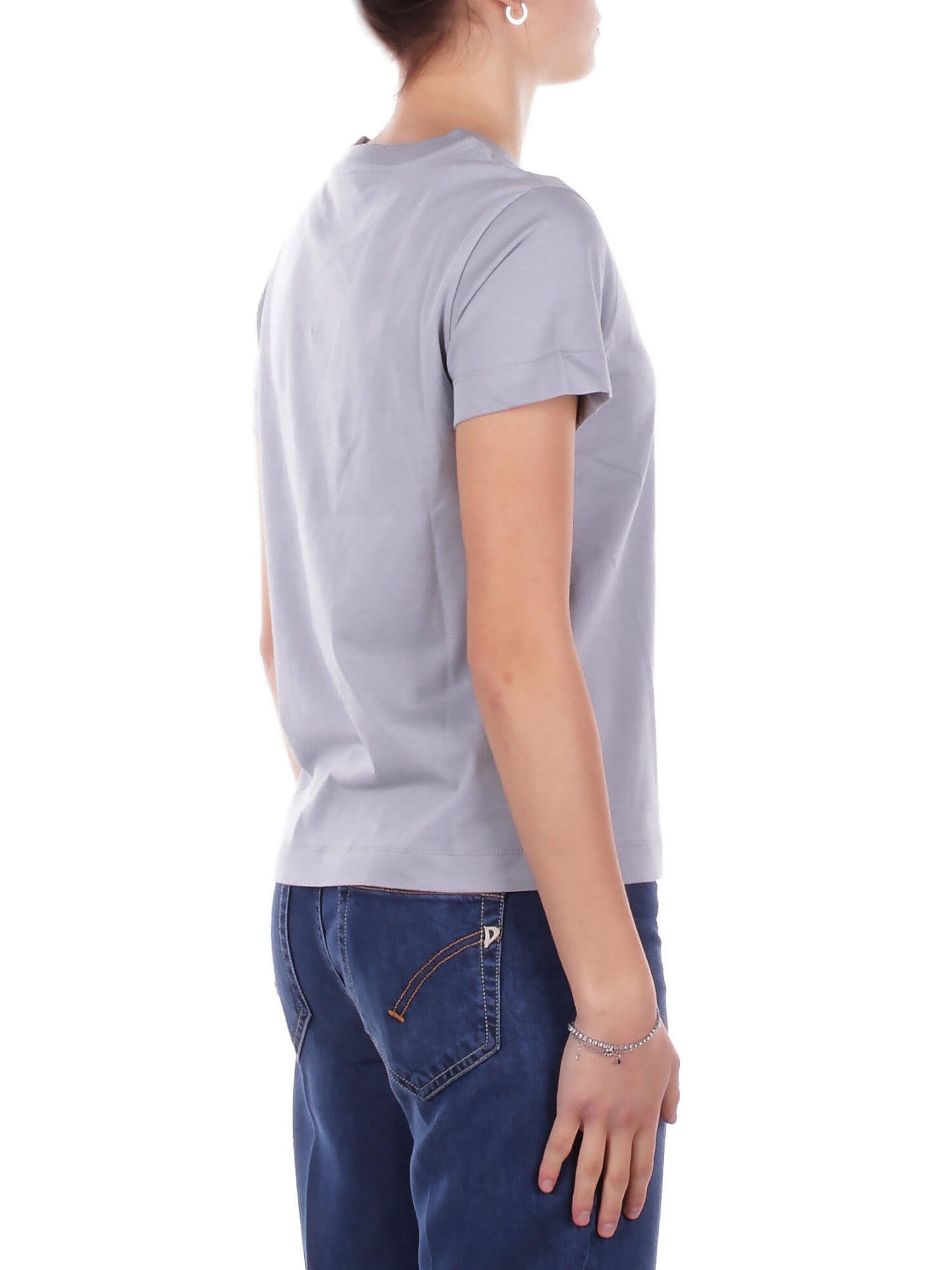 PINKO Donna T-shirt 100373A34F E87 Basico t-shirt jersey logo Polvere