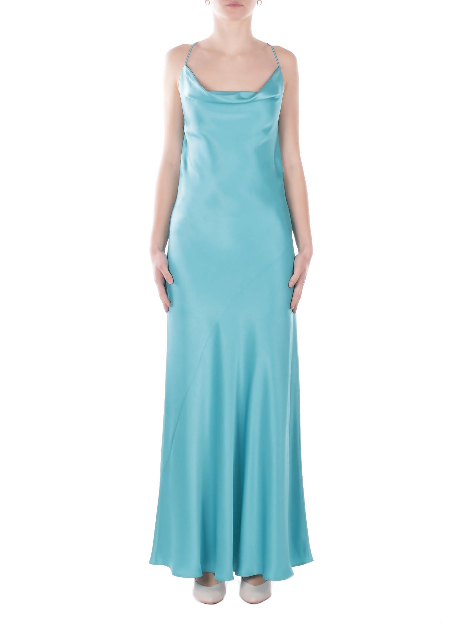 PINKO Donna Abito 106587A1Y5 V76 Farro abito satin Verde
