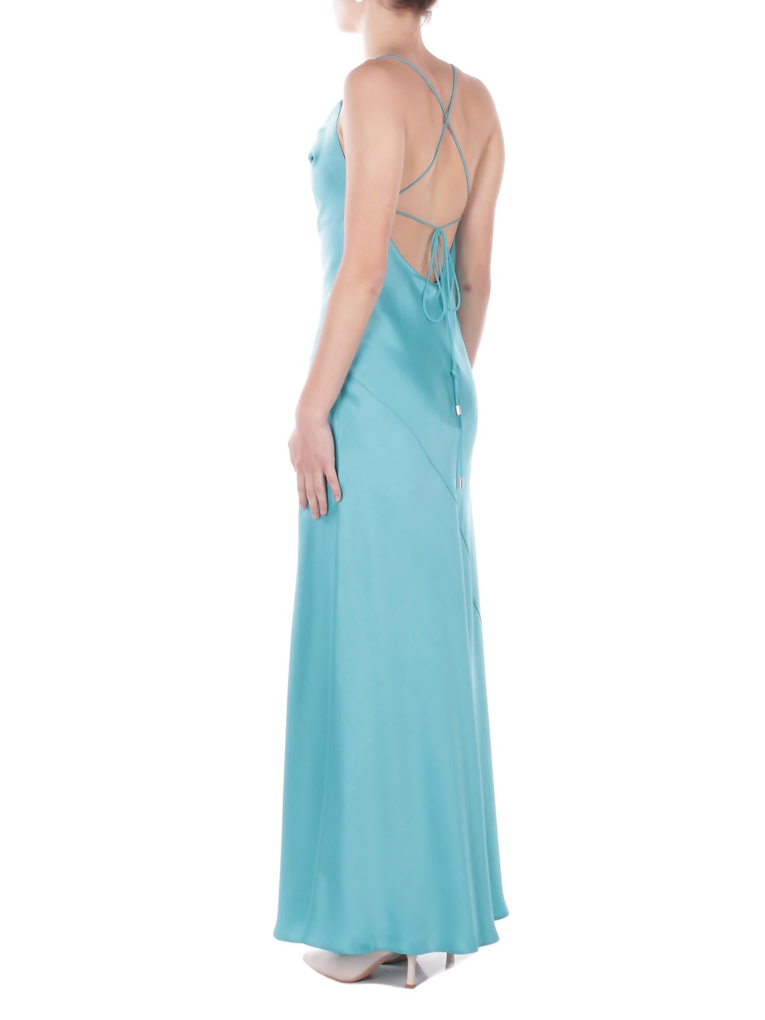 PINKO Donna Abito 106587A1Y5 V76 Farro abito satin Verde