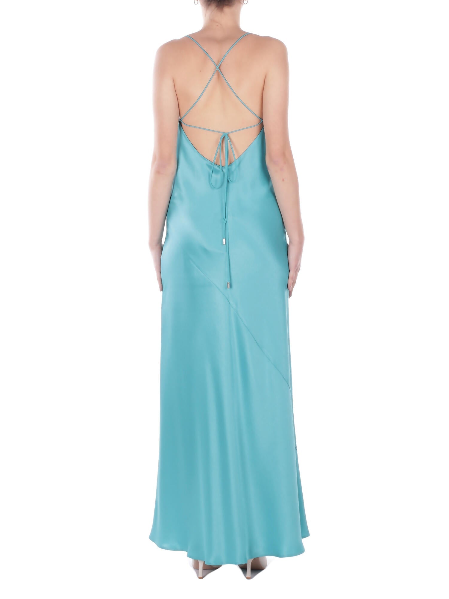 PINKO Donna Abito 106587A1Y5 V76 Farro abito satin Verde
