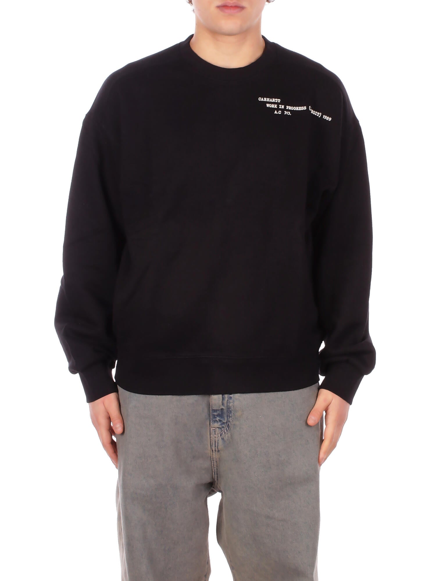 CARHARTT WIP Uomo Felpa I036039 89XX Punched sweatshirt Black