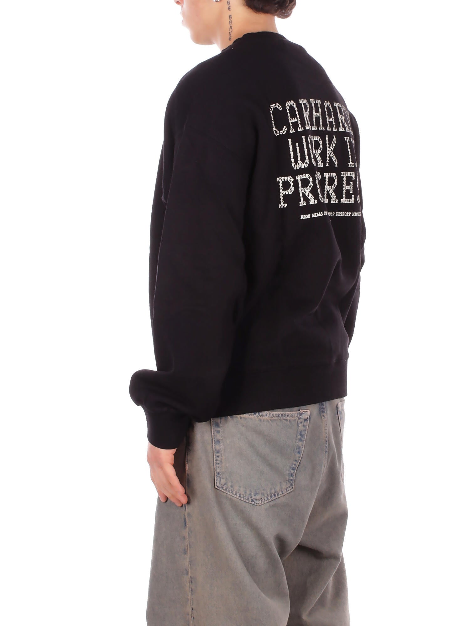 CARHARTT WIP Uomo Felpa I036039 89XX Punched sweatshirt Black