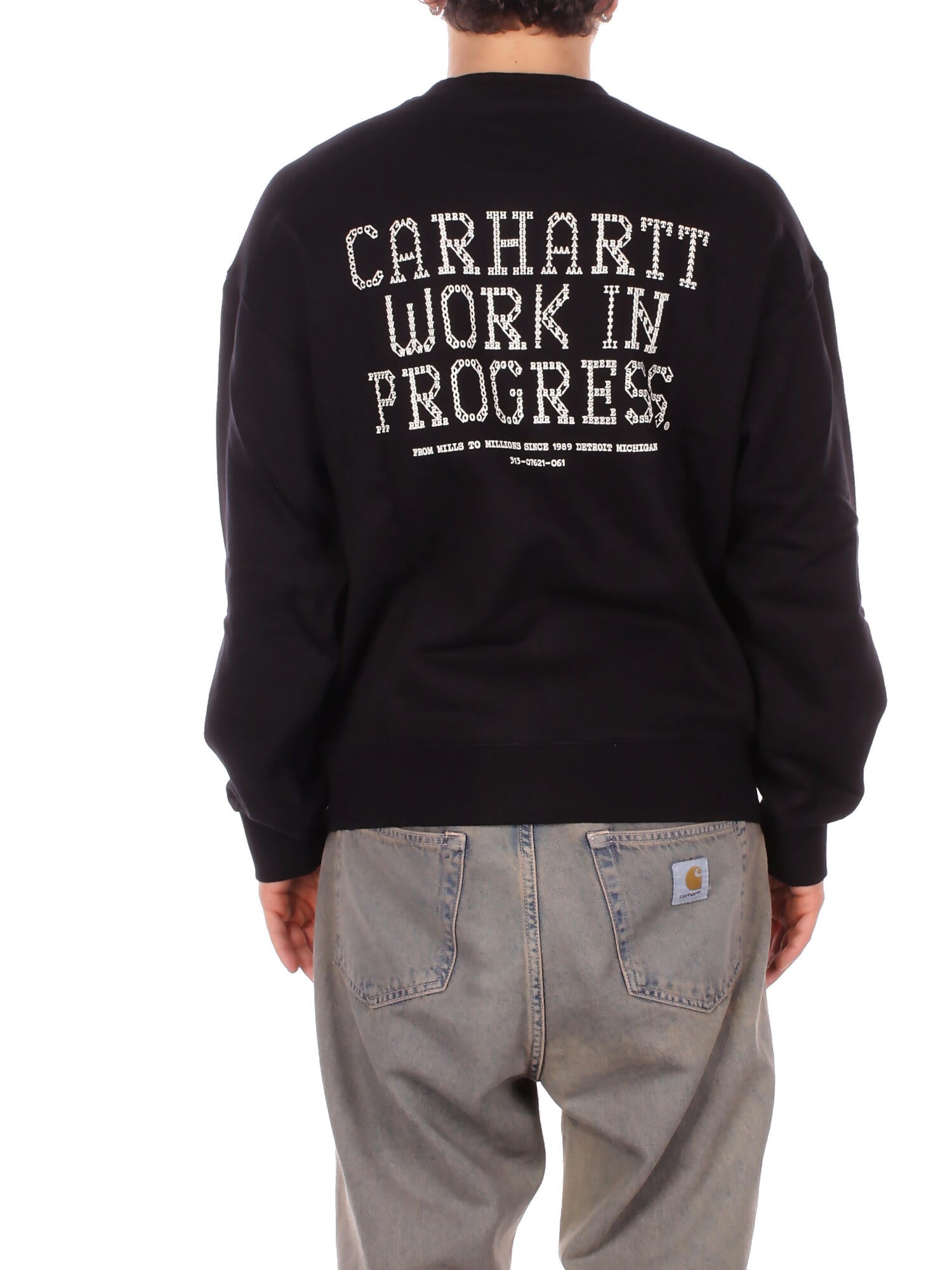 CARHARTT WIP Uomo Felpa I036039 89XX Punched sweatshirt Black