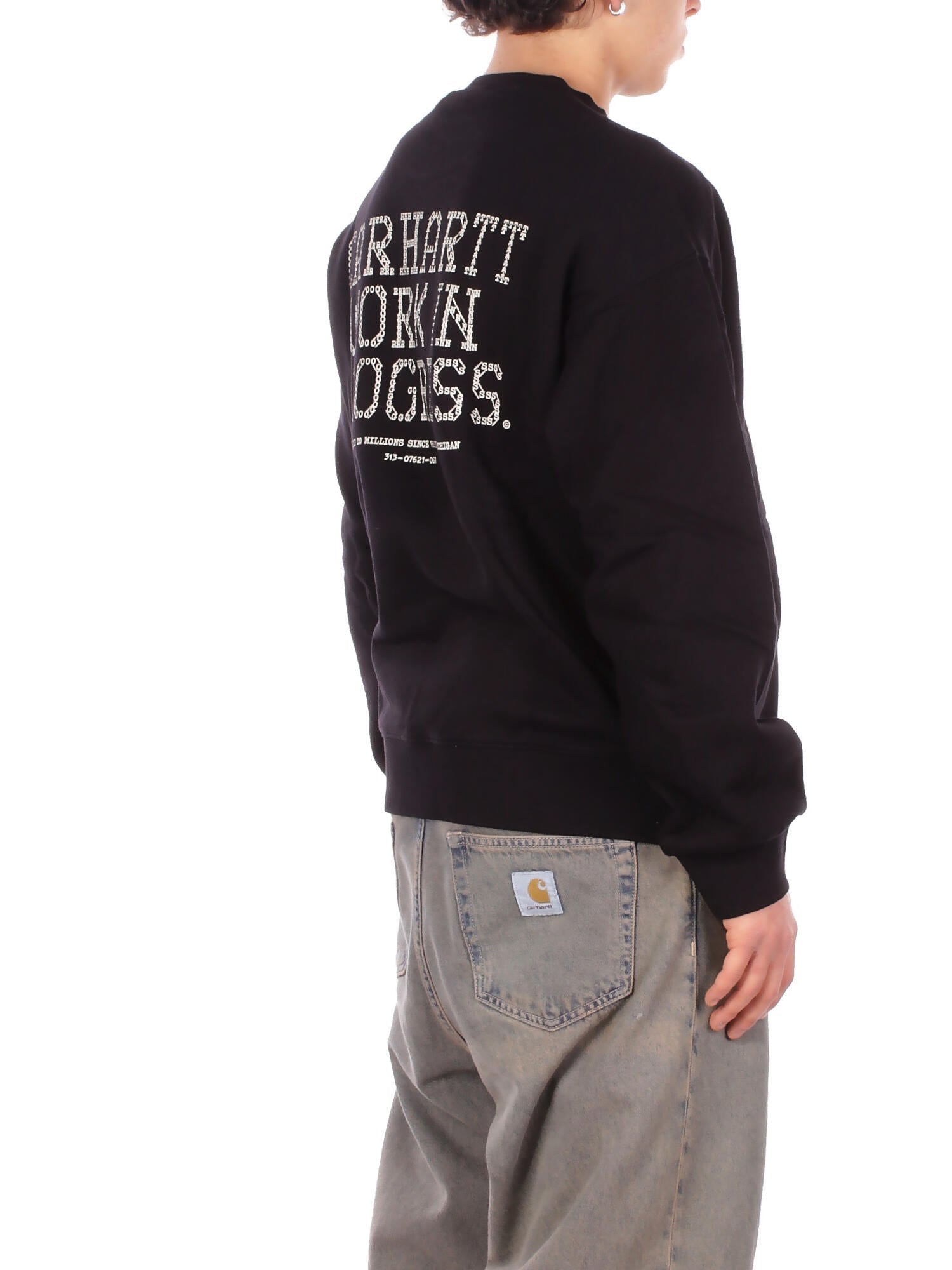 CARHARTT WIP Uomo Felpa I036039 89XX Punched sweatshirt Black