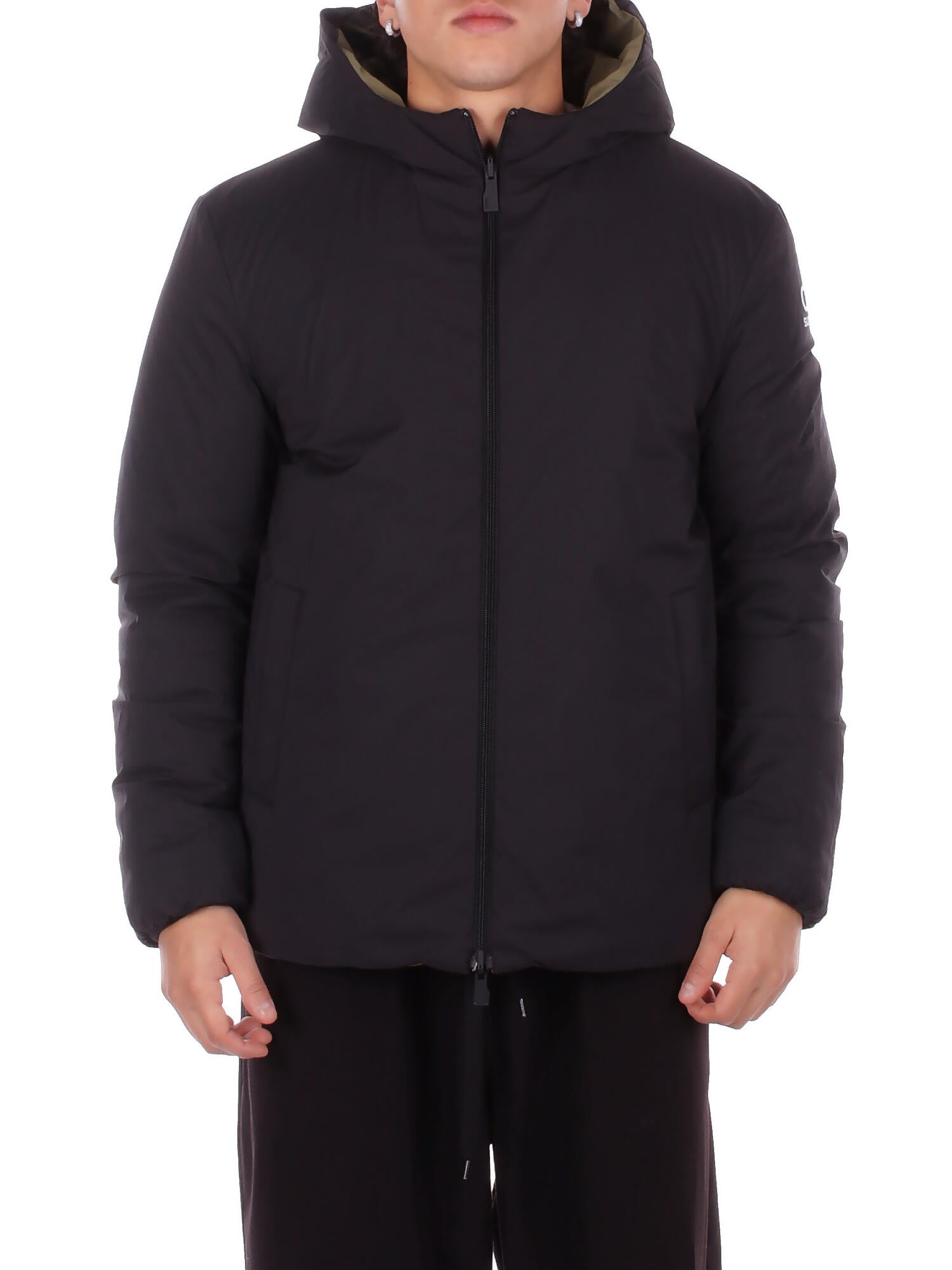 SUNS Uomo Giubbotto GBS63021U ARMY NERO Jacket delhi Militare nero