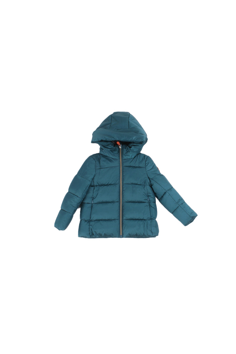 SAVE THE DUCK Bambina Giubbotto J45650G IRIS21 90069 Giubbotto capuccio gracie Petrolio