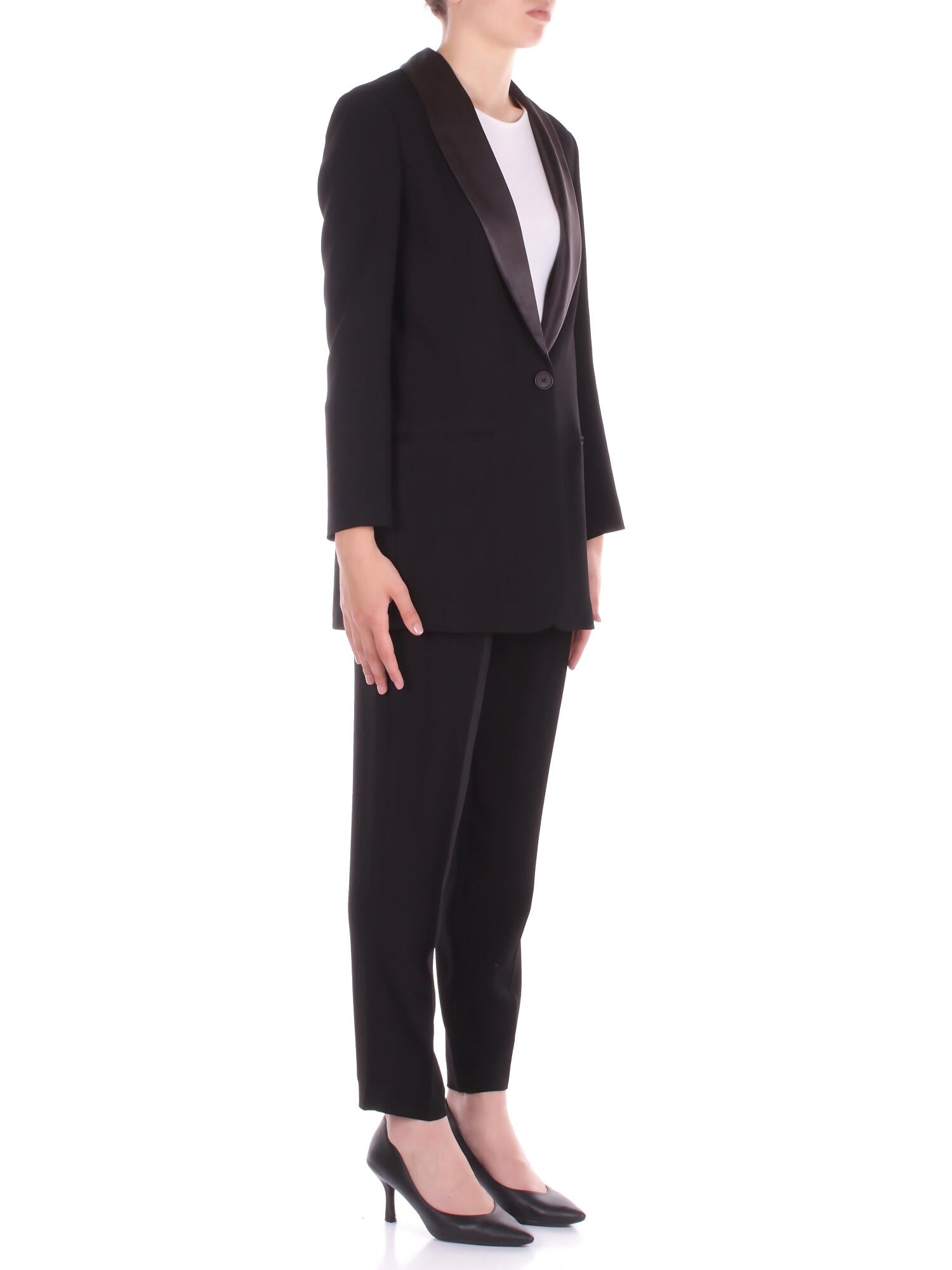 MANILA GRACE Donna Pantalone P167VU MA001 Pantalone chino Nero