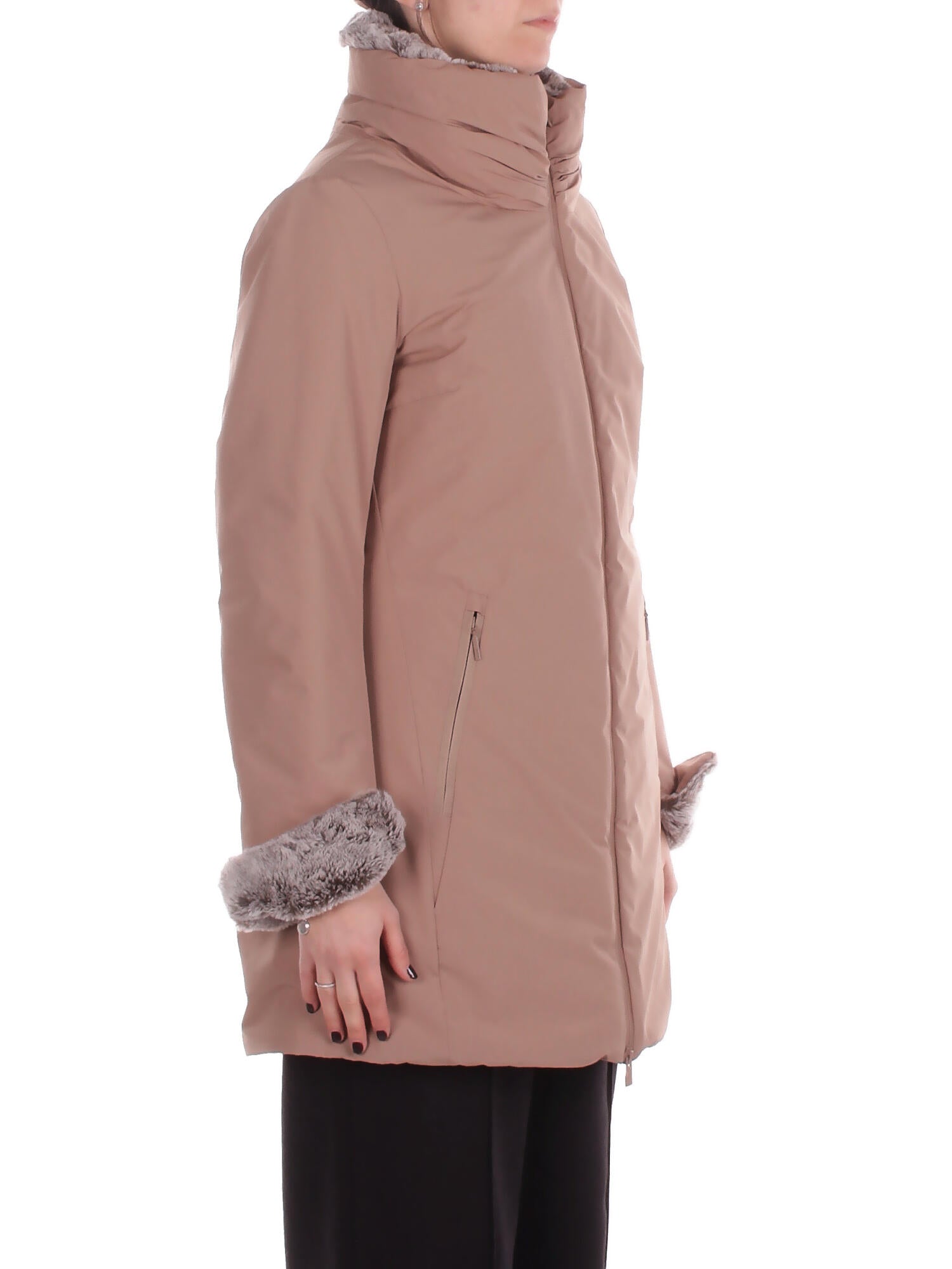 SUNS Donna Giubbotto GBS63024DBIS NOCE Situla senza cintura fur Noce