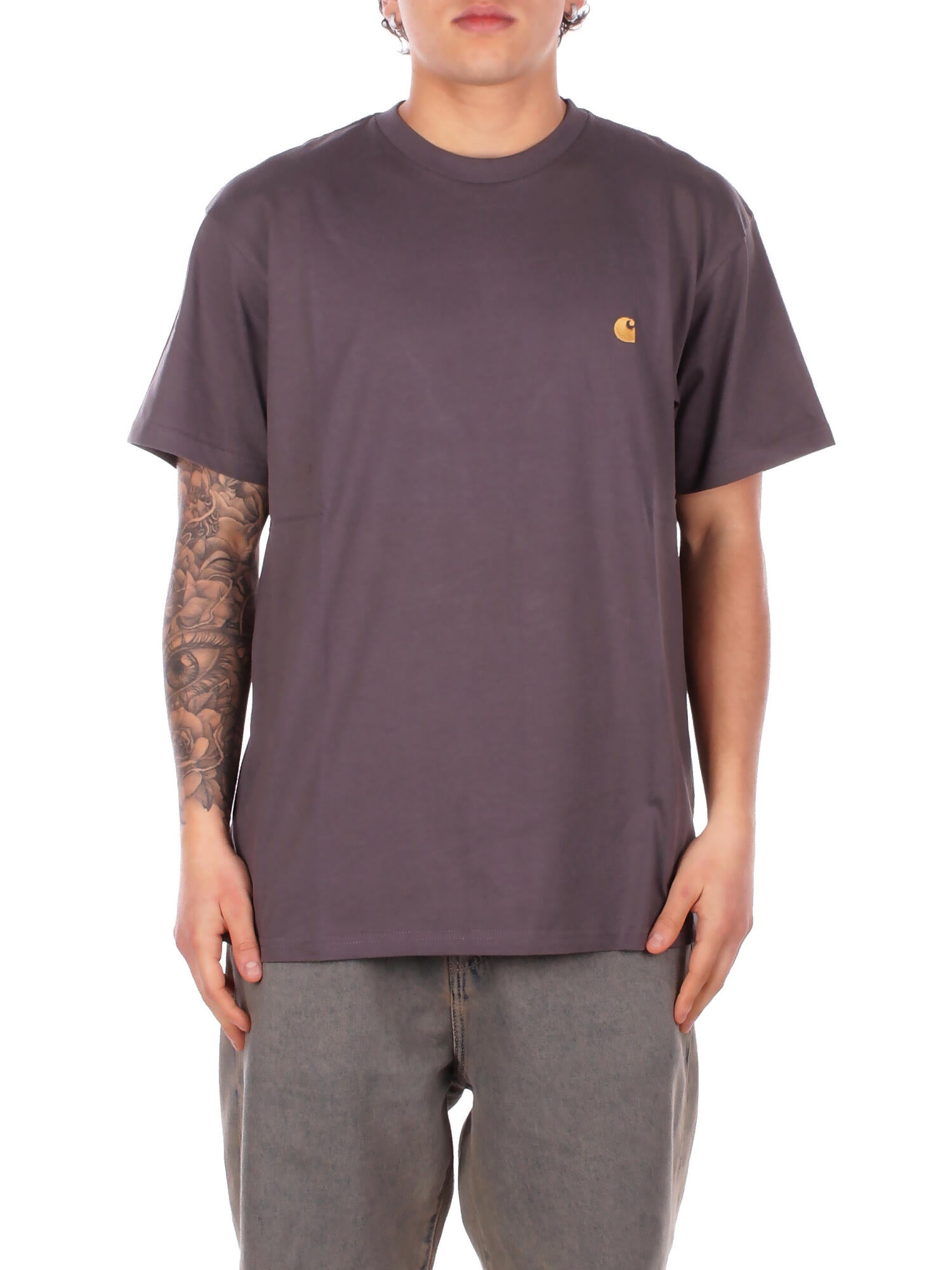 CARHARTT WIP Uomo T-shirt I026391 3H5XX S\s chase t-shirt Tortora