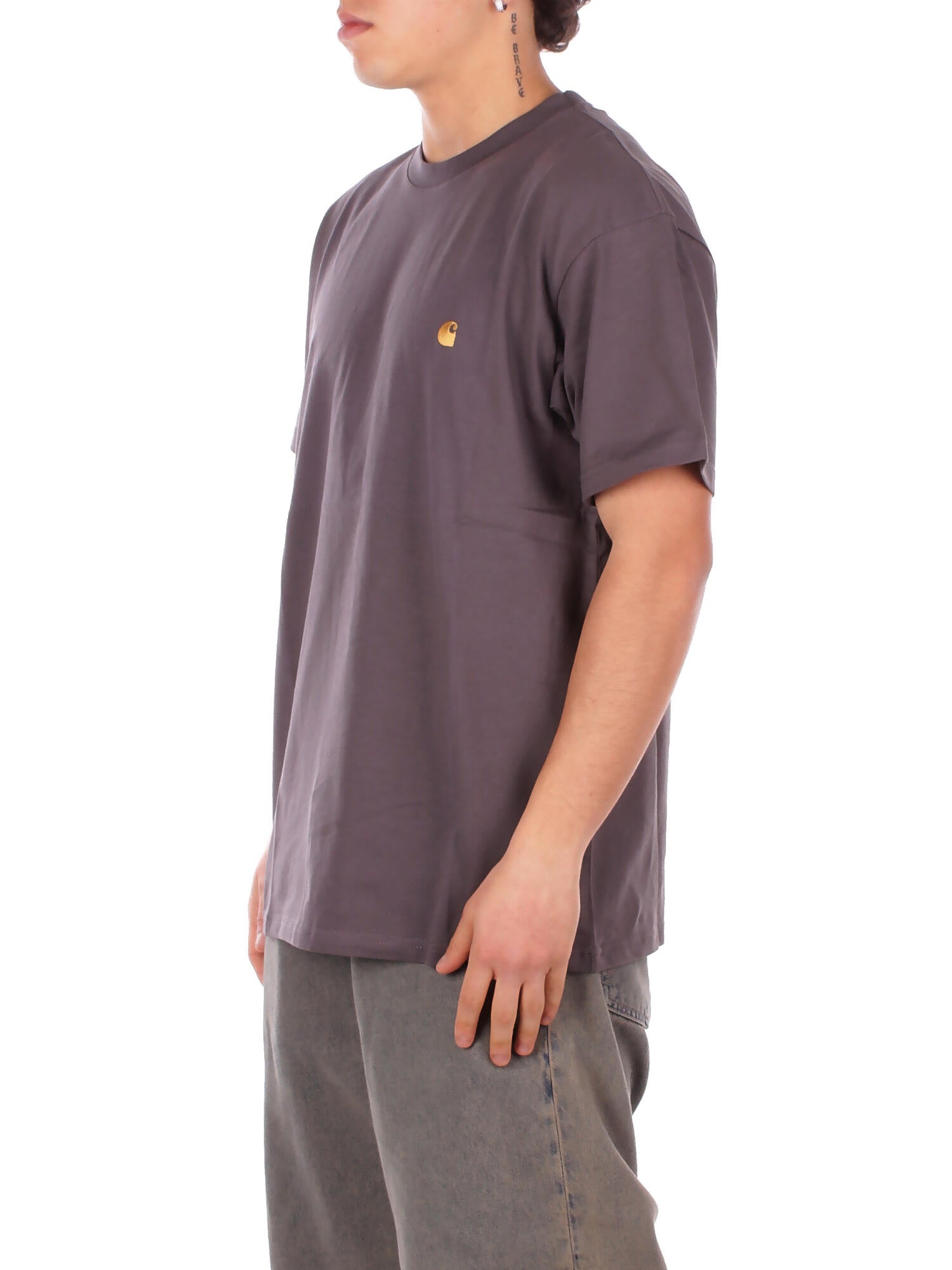 CARHARTT WIP Uomo T-shirt I026391 3H5XX S\s chase t-shirt Tortora