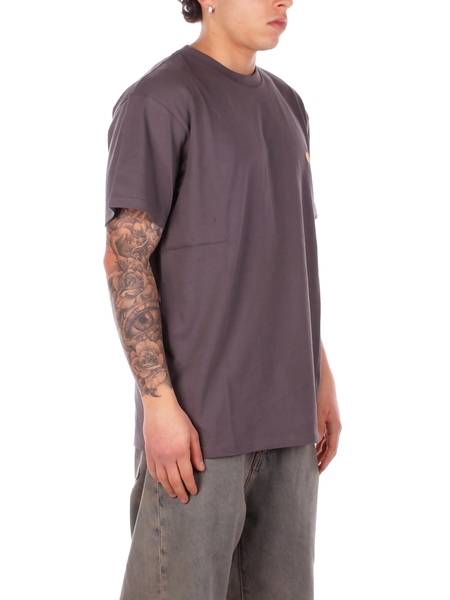 CARHARTT WIP Uomo T-shirt I026391 3H5XX S\s chase t-shirt Tortora