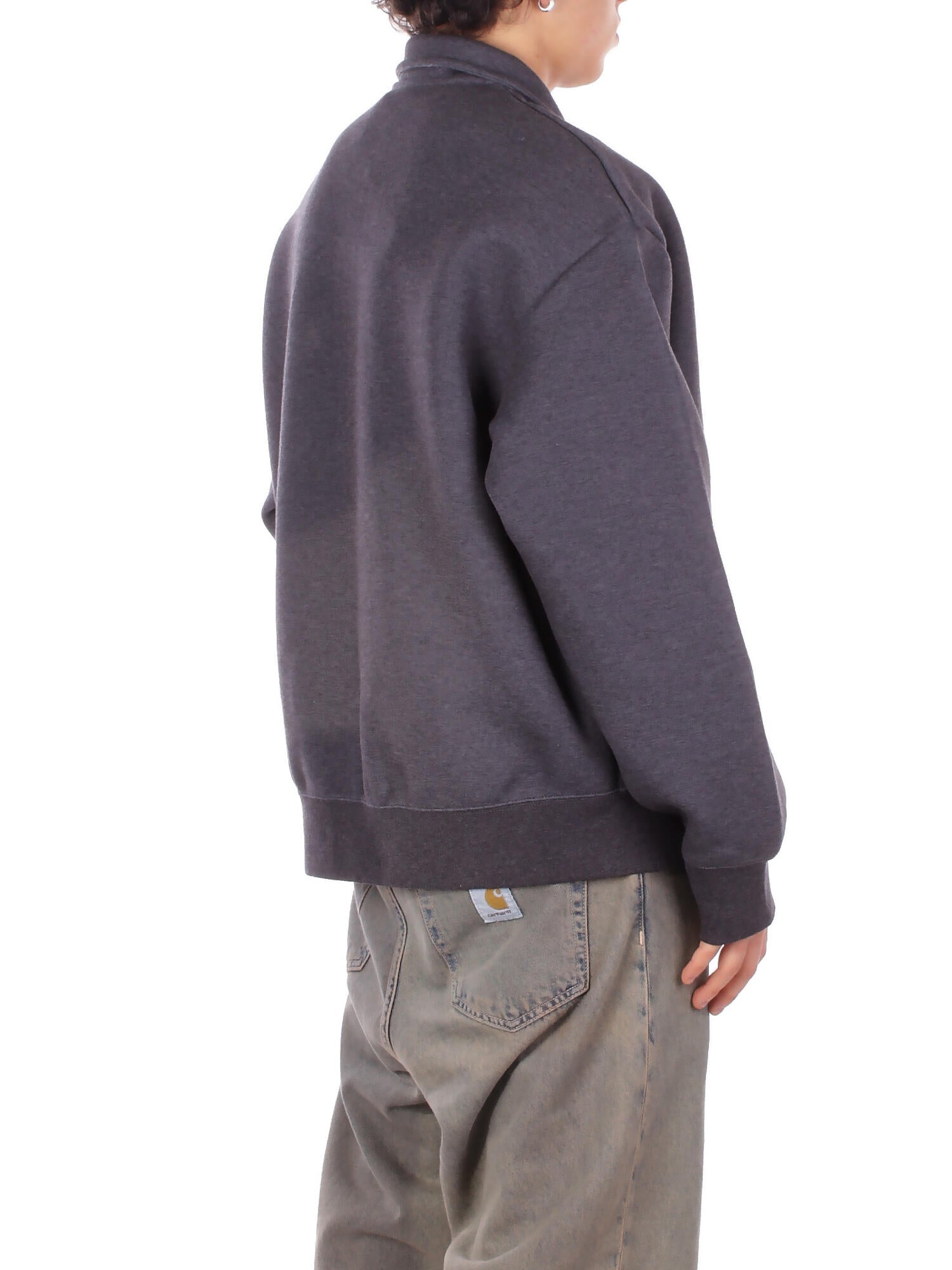 CARHARTT WIP Uomo Felpa I036056 0D2XX Alda zip sweat jacket Black white