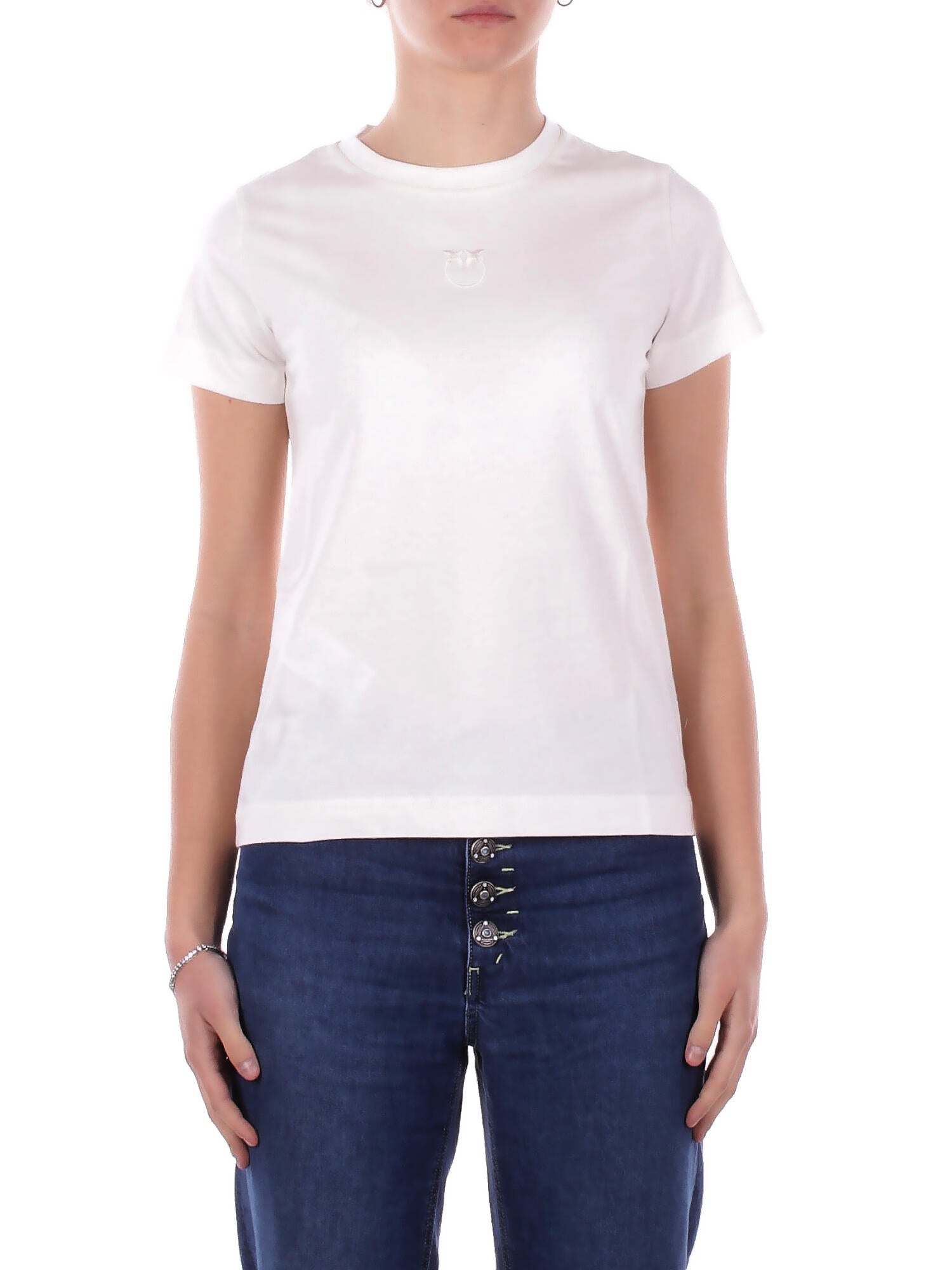 PINKO Donna T-shirt 100355A339 Z05 Bussolotto t-shirt jersey Bianco