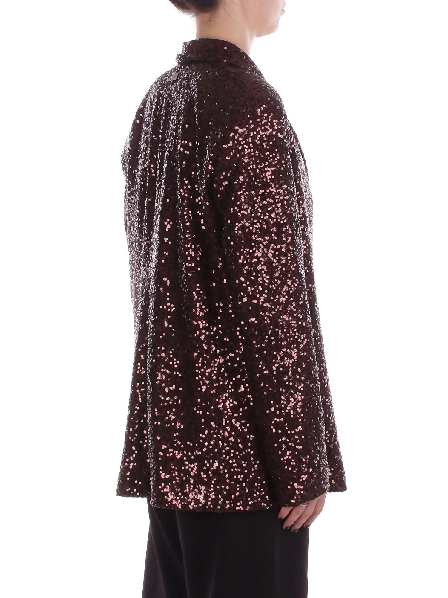 MANILA GRACE Donna Giacca G185PY MA646 Giacca paillettes Brown