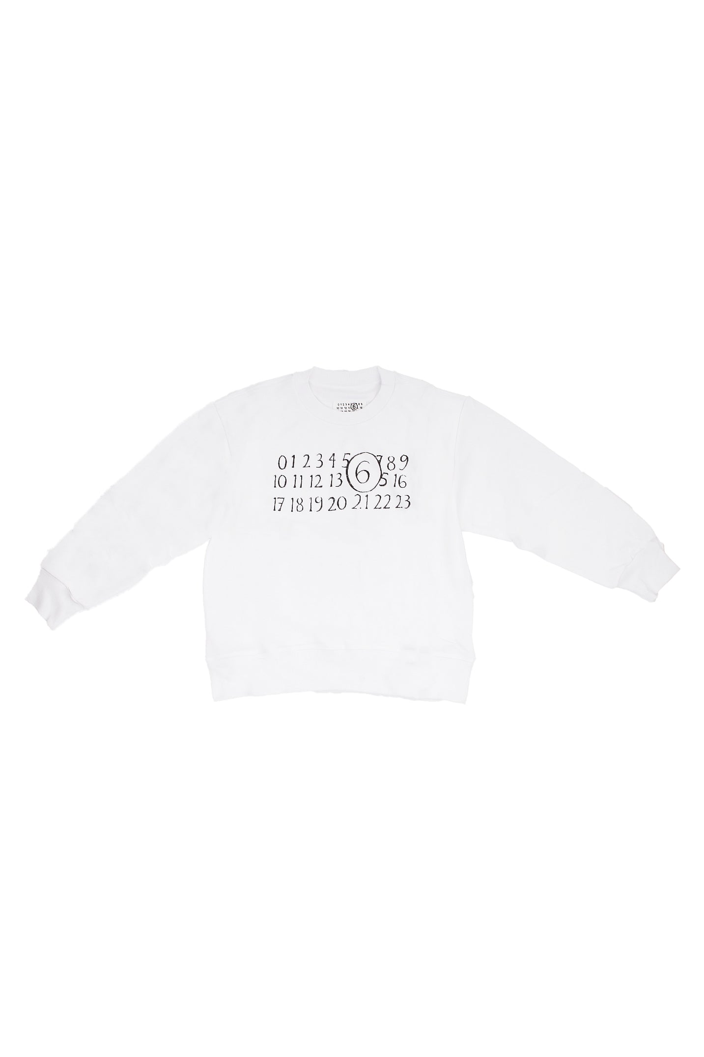 MM6 MAISON MARGIELA Unisex Junior Felpa M61009MM02X M6100 Mm6s129u Bianco