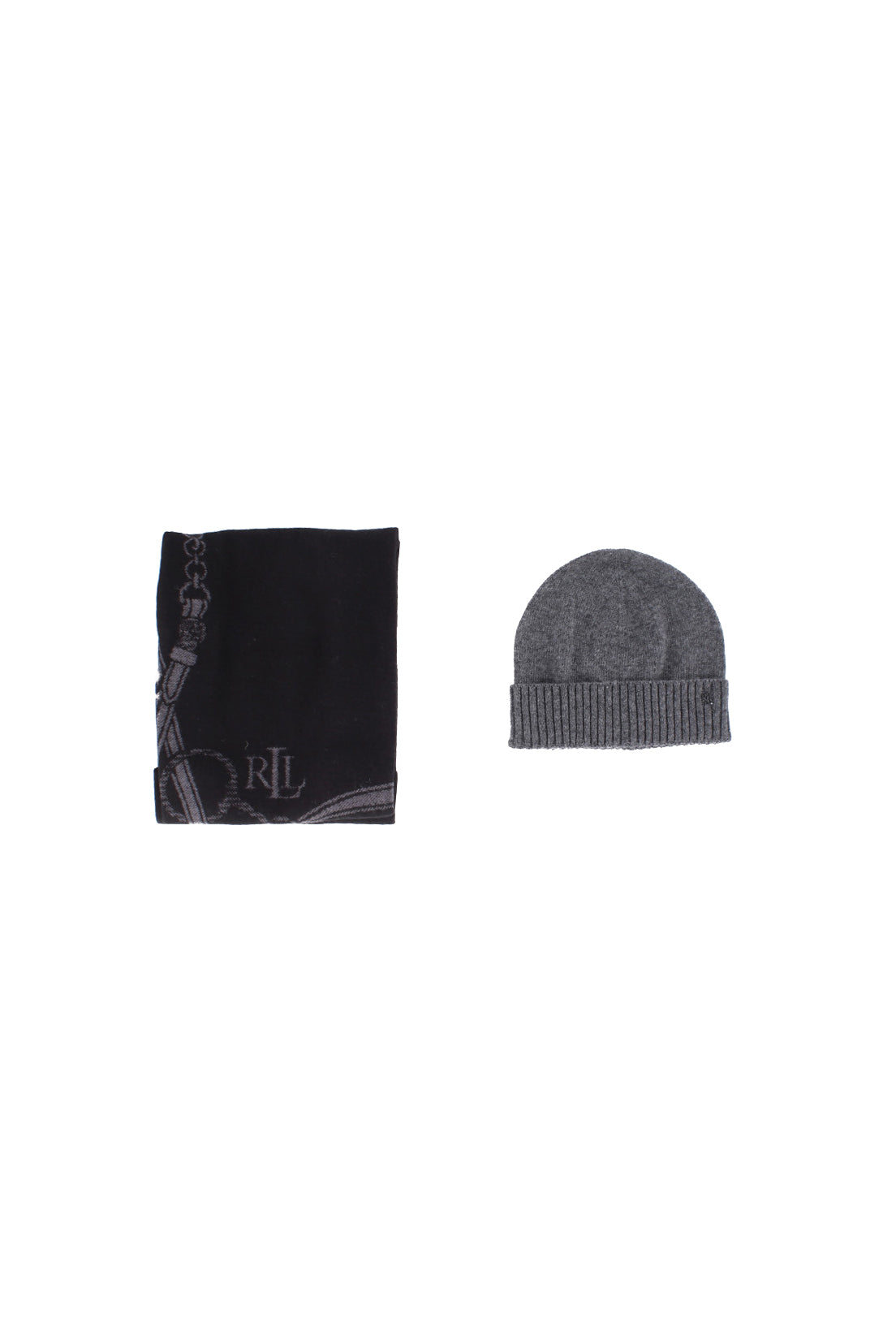 RALPH LAUREN Donna Set accessori 454P04494 002 Eqst scrf ht gift box set Black