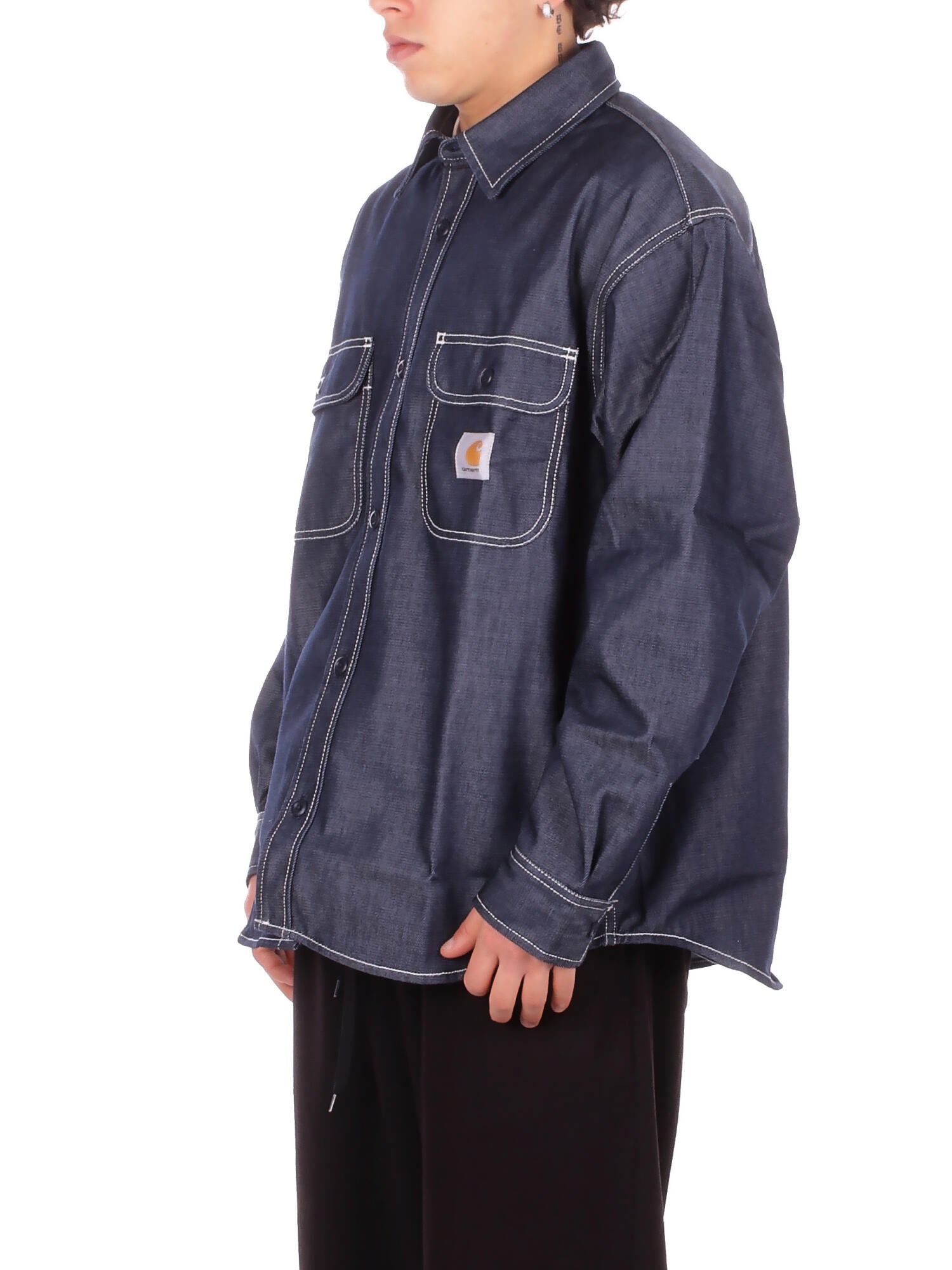 CARHARTT WIP Uomo Camicia I036263 0101 Tigan shirt jac melbourne deni Blue