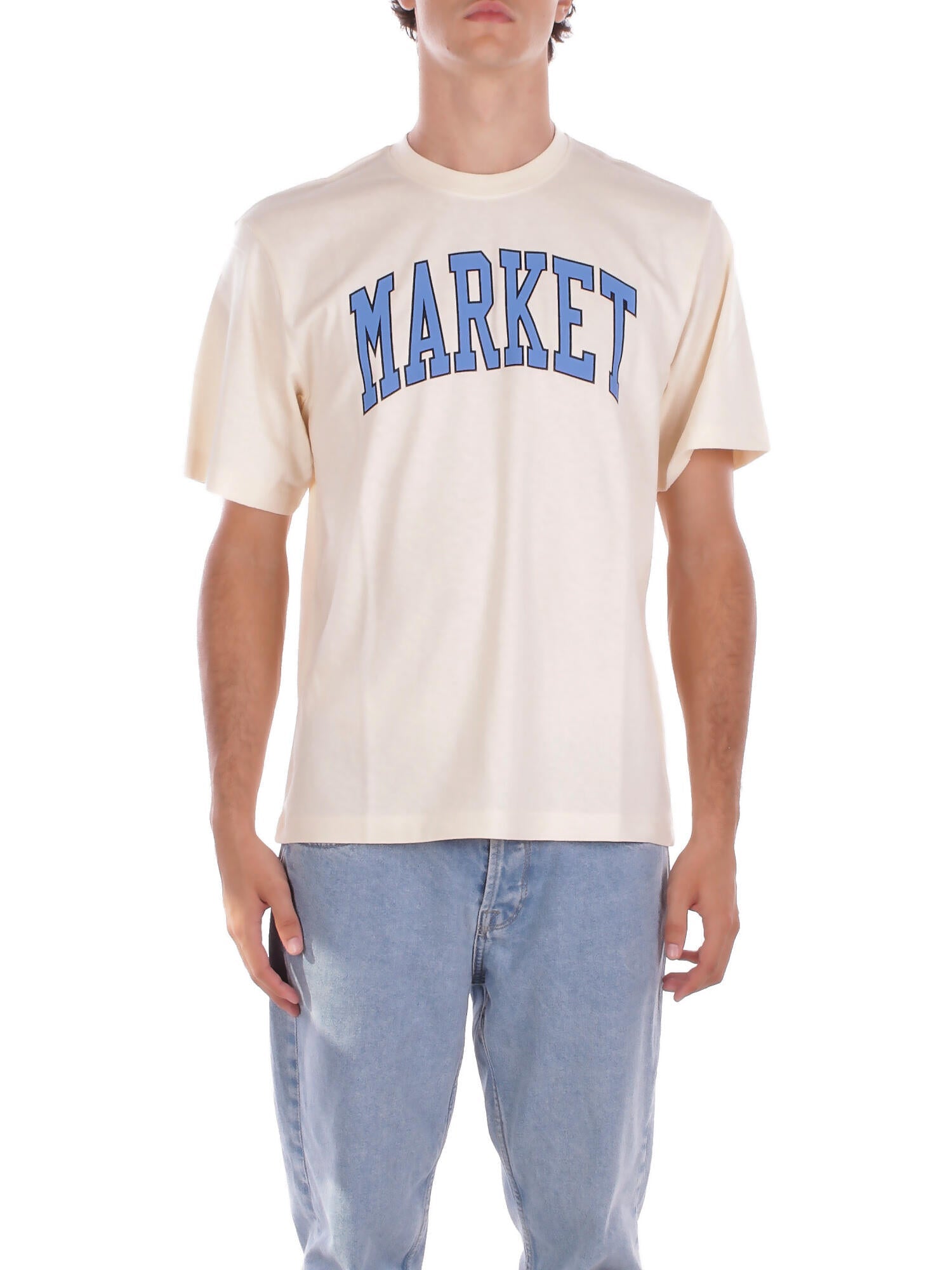 MARKET Uomo T-shirt F5MKMATH008 012 Jersey t-shirt man Ecru