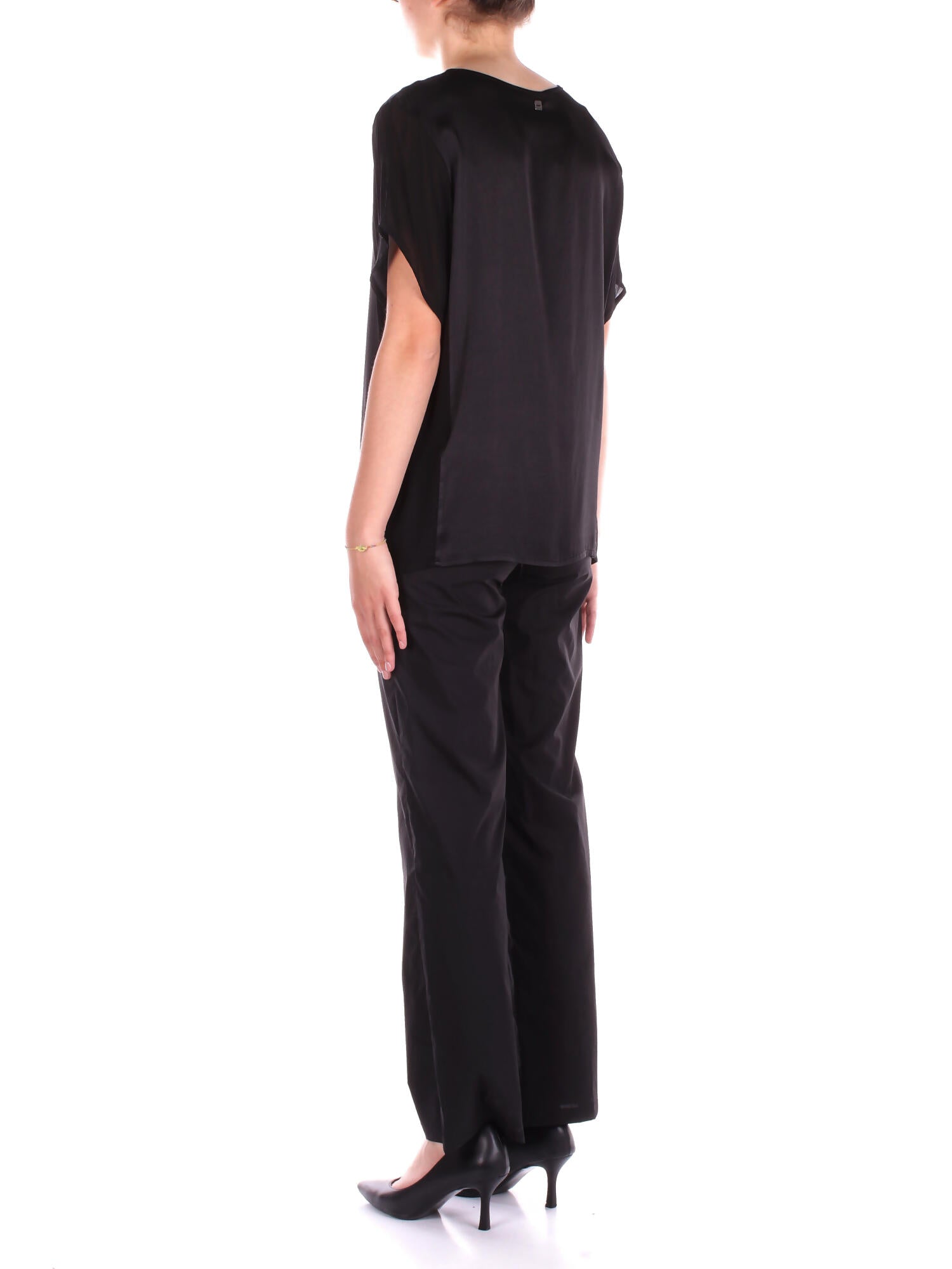MANILA GRACE Donna Pantalone P264CU MA001 Pantalone straight Nero