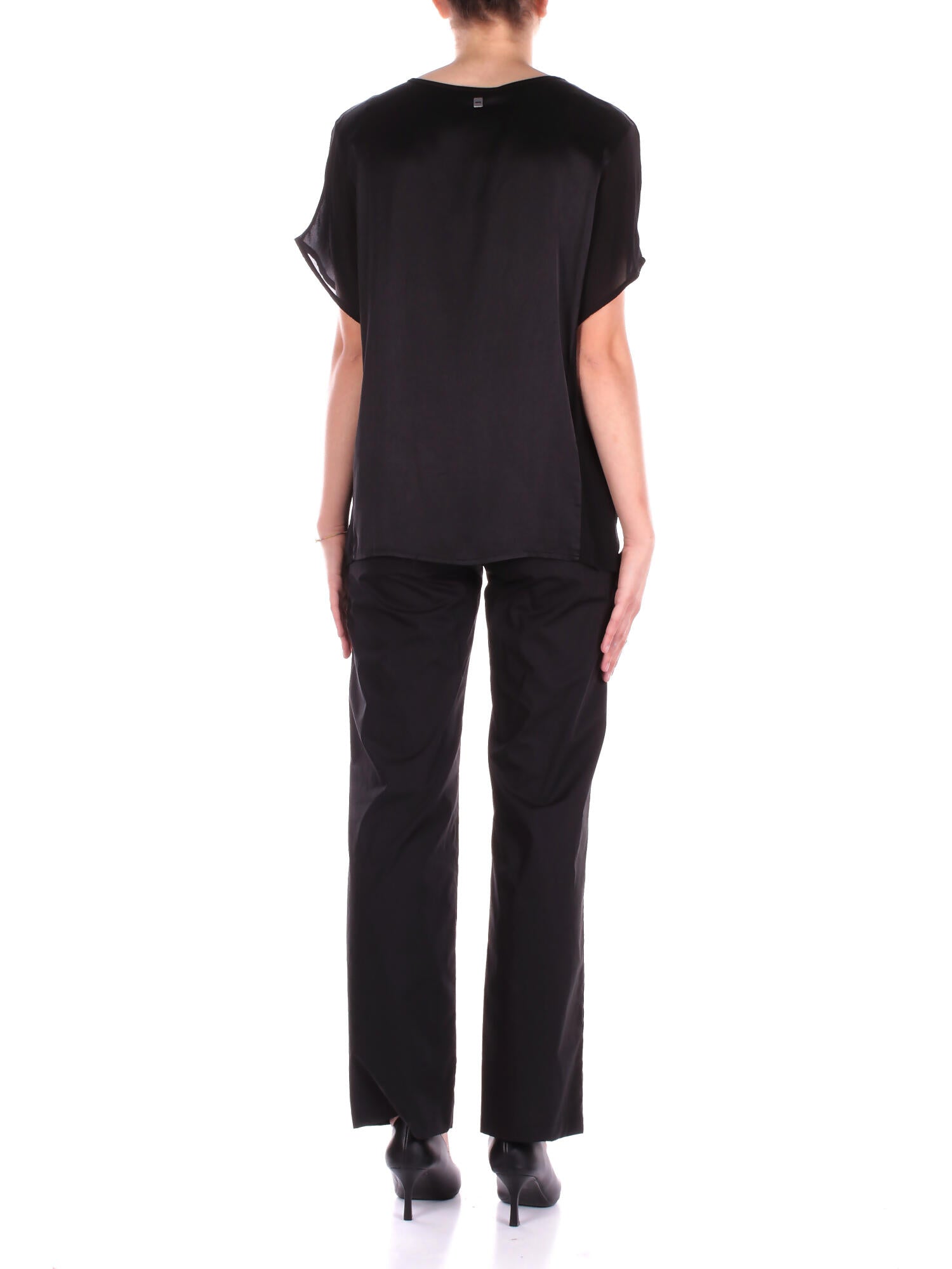 MANILA GRACE Donna Pantalone P264CU MA001 Pantalone straight Nero