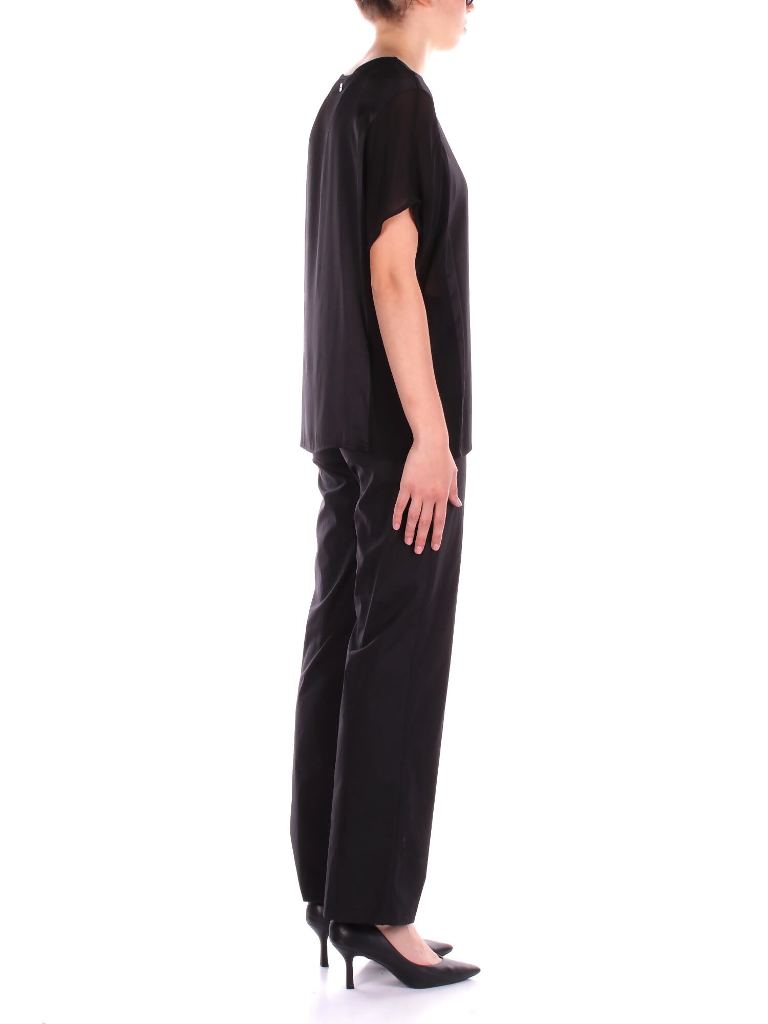 MANILA GRACE Donna Pantalone P264CU MA001 Pantalone straight Nero