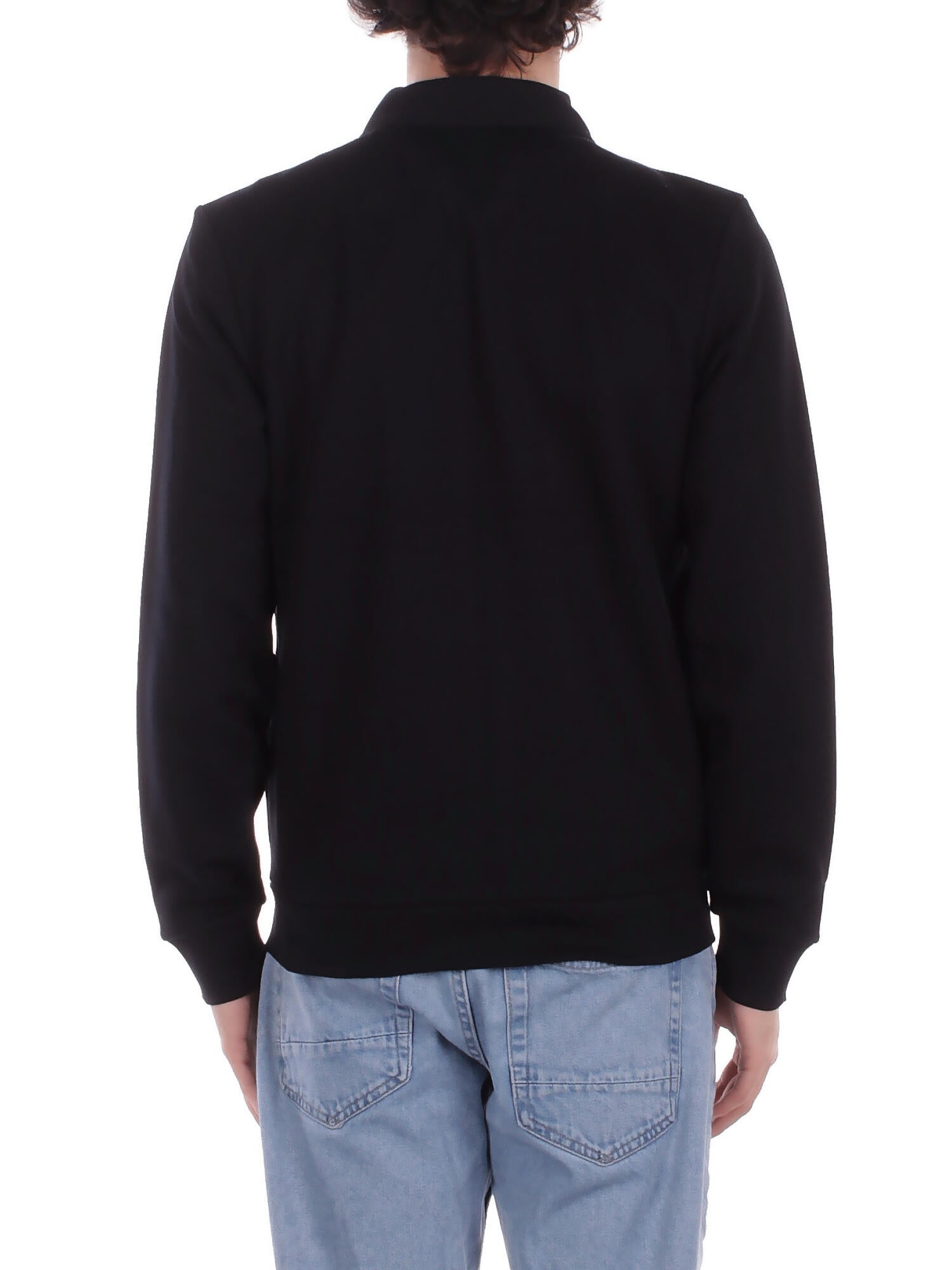 FRED PERRY Uomo Felpa J1328 102 Fp zip through collared sweats Black
