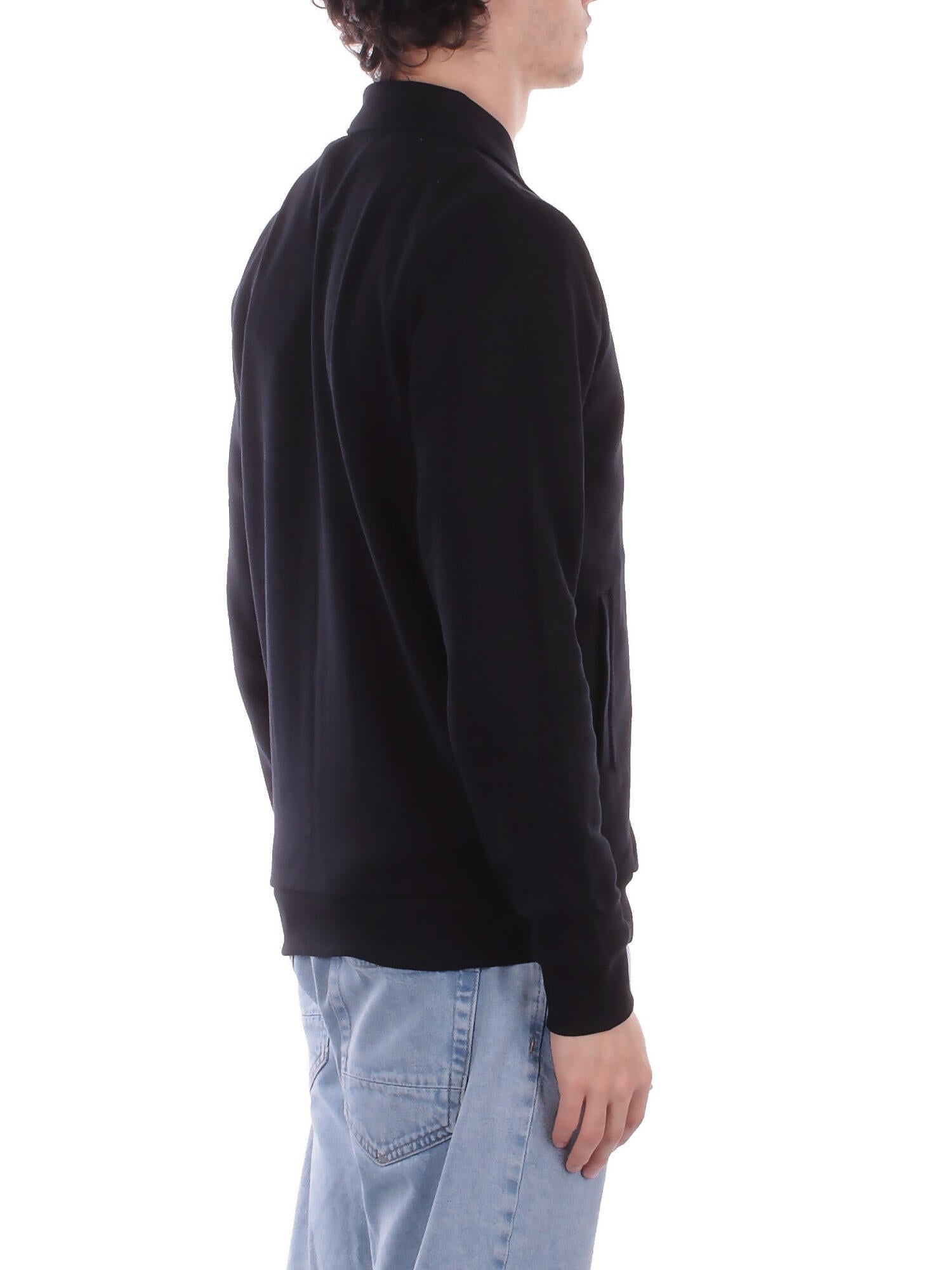 FRED PERRY Uomo Felpa J1328 102 Fp zip through collared sweats Black
