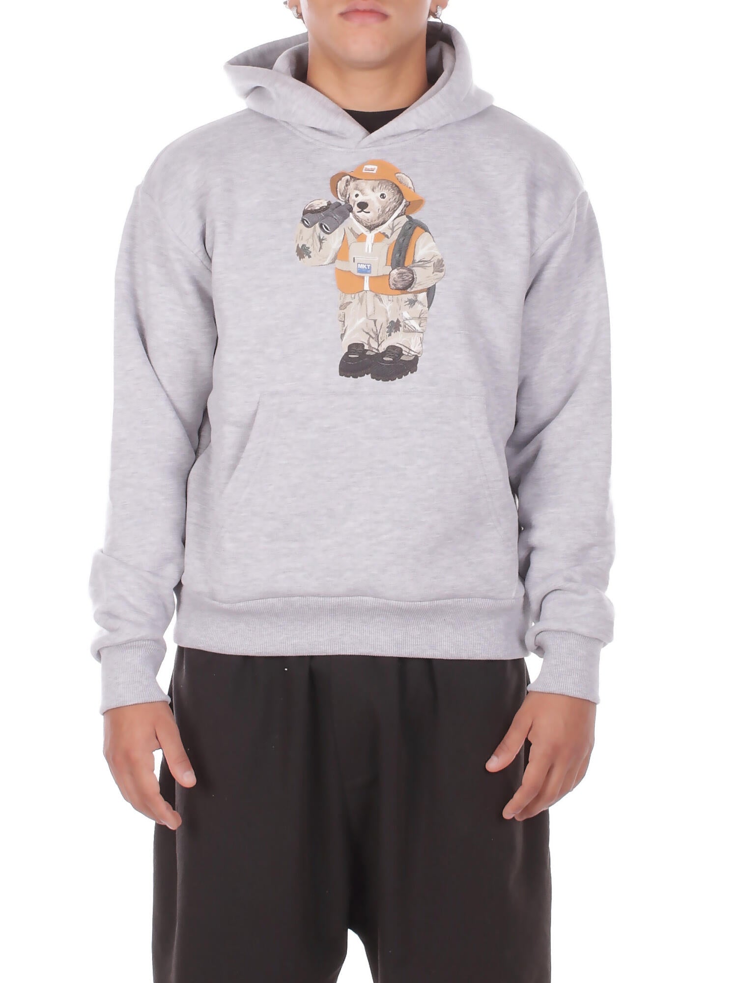 MARKET Uomo Felpa F5MKMAHS051 955 Hoodie man Cenere