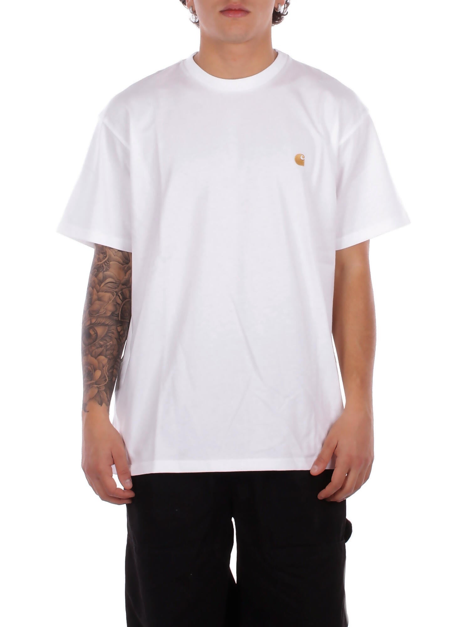CARHARTT WIP Uomo T-shirt I026391 00RXX S\s chase t-shirt White gold