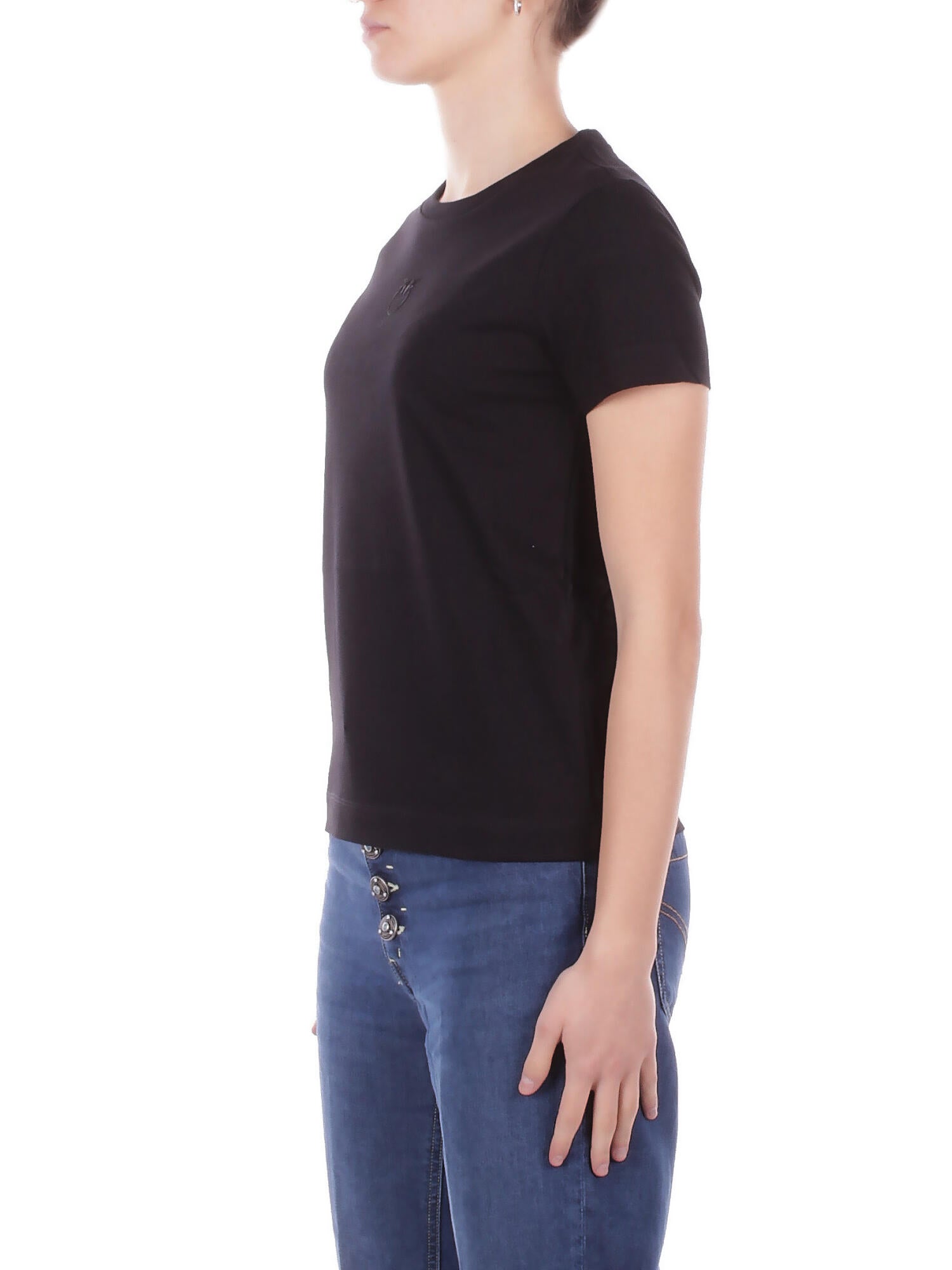 PINKO Donna T-shirt 100355A339 Z99 Bussolotto t-shirt jersey Nero