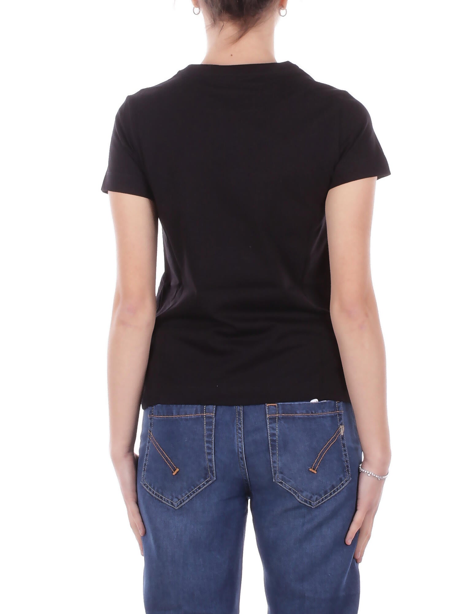 PINKO Donna T-shirt 100355A339 Z99 Bussolotto t-shirt jersey Nero