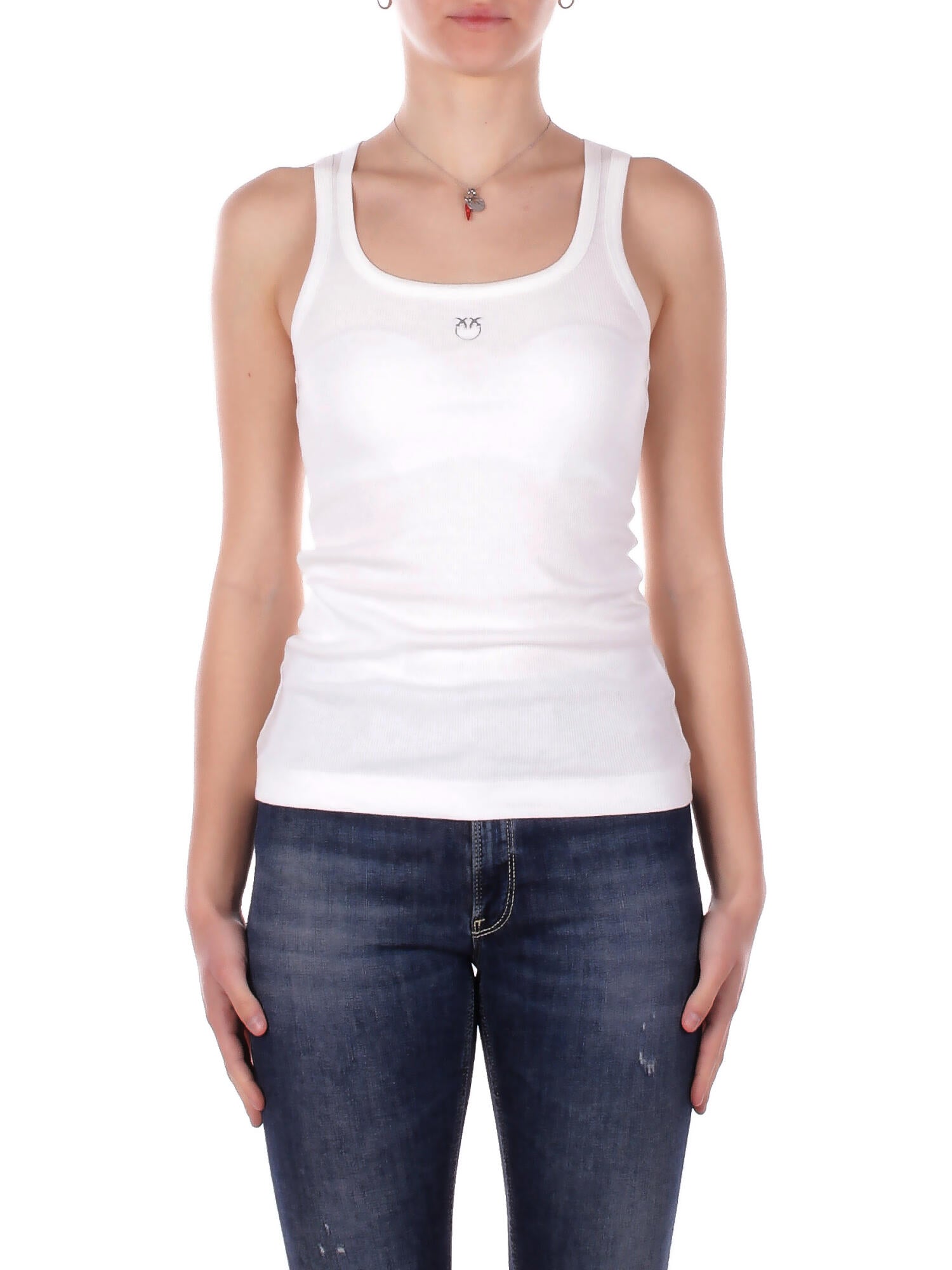 PINKO Donna Canotta 100807A338 Z05 Calcolatore canottiera Bianco