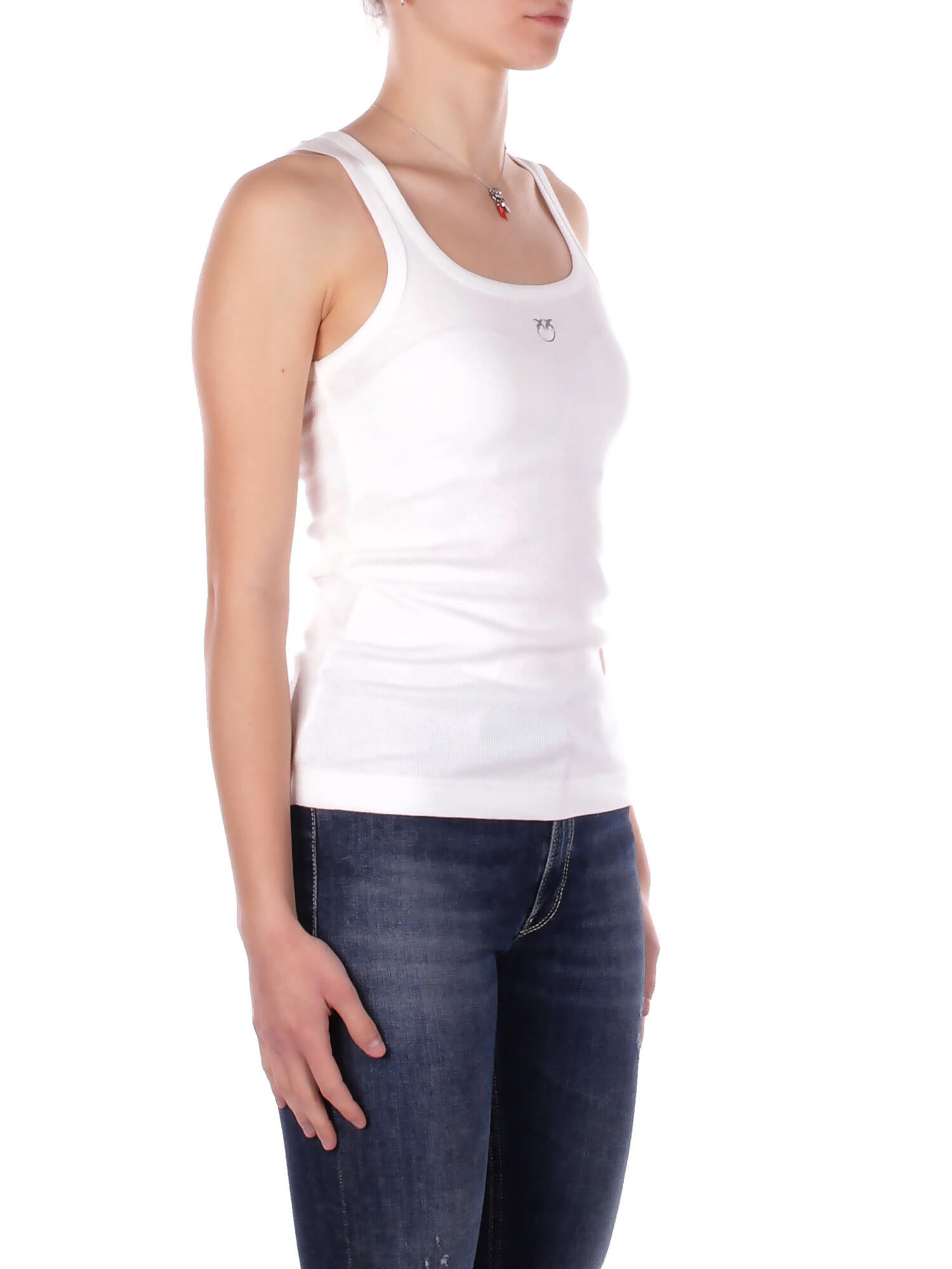 PINKO Donna Canotta 100807A338 Z05 Calcolatore canottiera Bianco