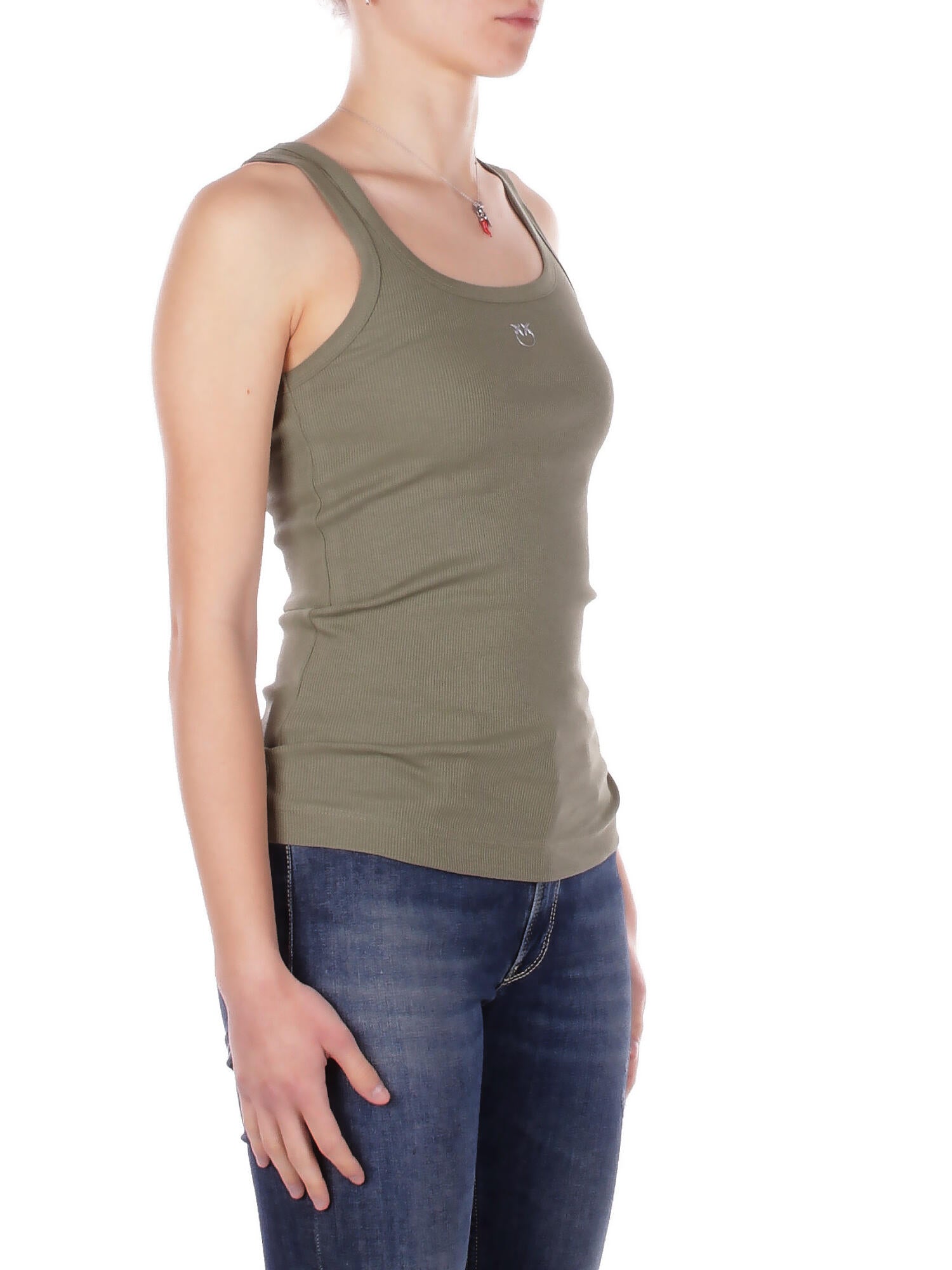 PINKO Donna Canotta 100807A338 U84 Calcolatore canottiera Verde