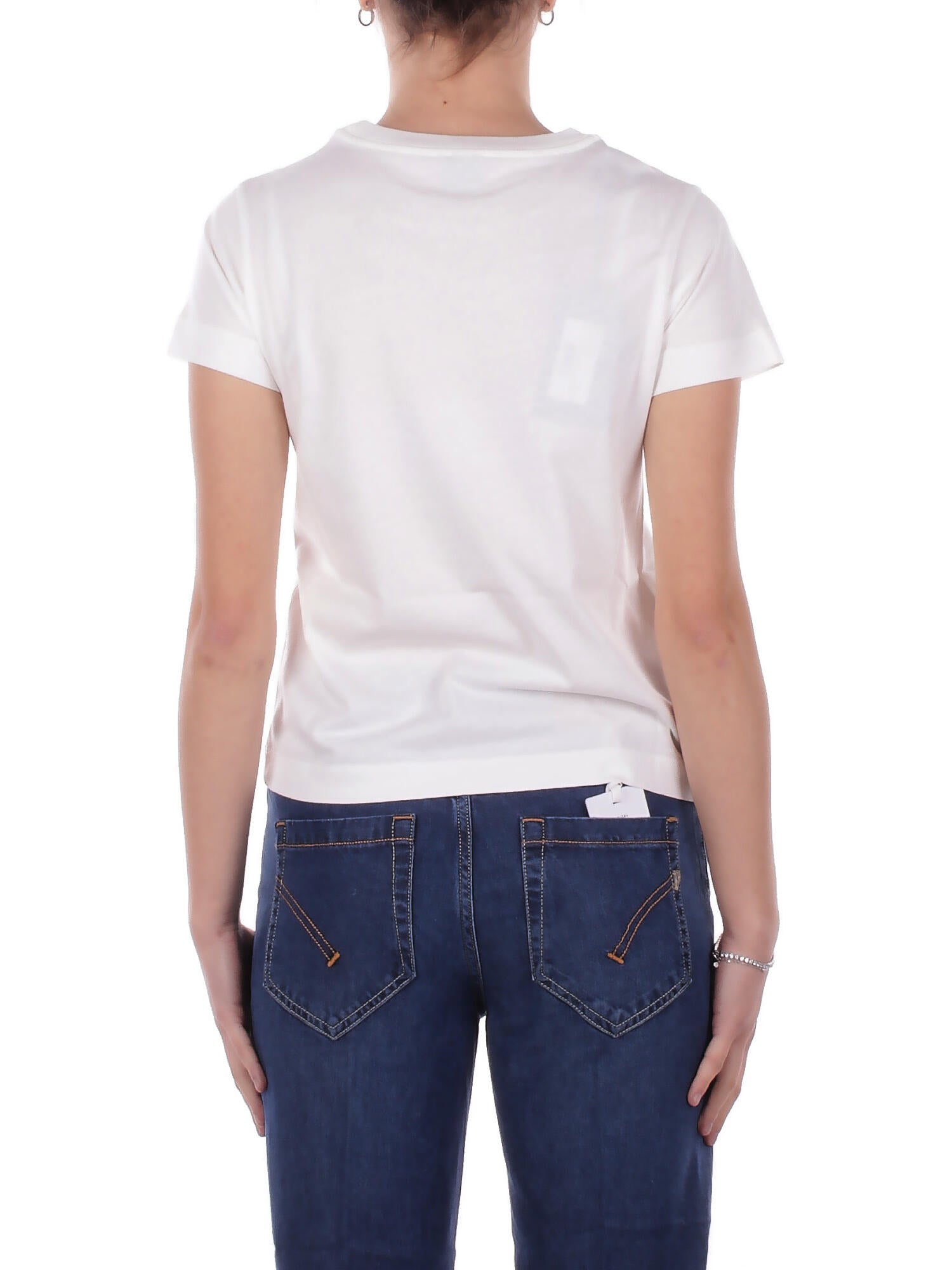 PINKO Donna T-shirt 100373A34F Z05 Basico t-shirt jersey logo Bianco