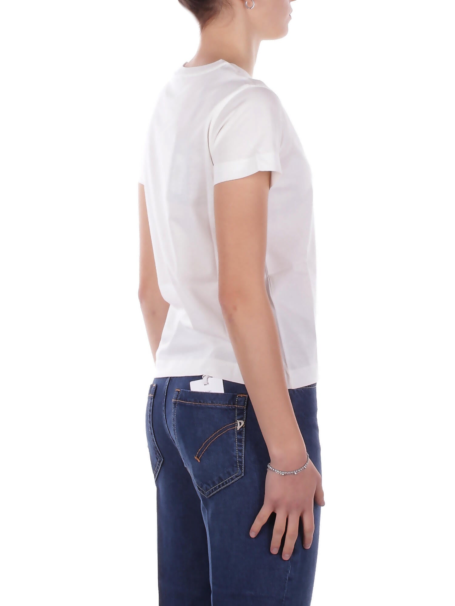 PINKO Donna T-shirt 100373A34F Z05 Basico t-shirt jersey logo Bianco