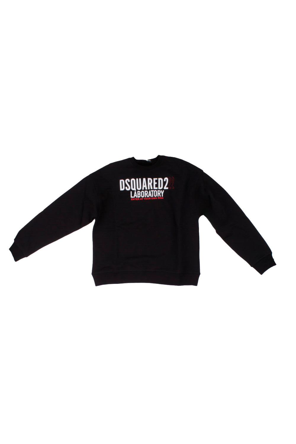 DSQUARED2 Unisex Junior Felpa DQ3006 D0ACC DQ900 D2s923u loose fit Nero